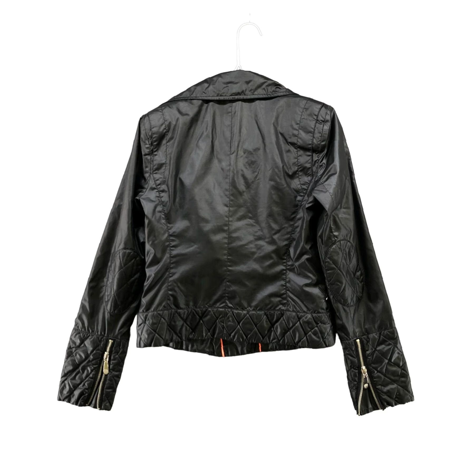 Vince Camuto Vince Camuto Moto Jacket Womens S Black Softshell Insulated Lightweight Zip Short Sleeve Regular Size S / US 4 / IT 40 - 2 Thumbnail