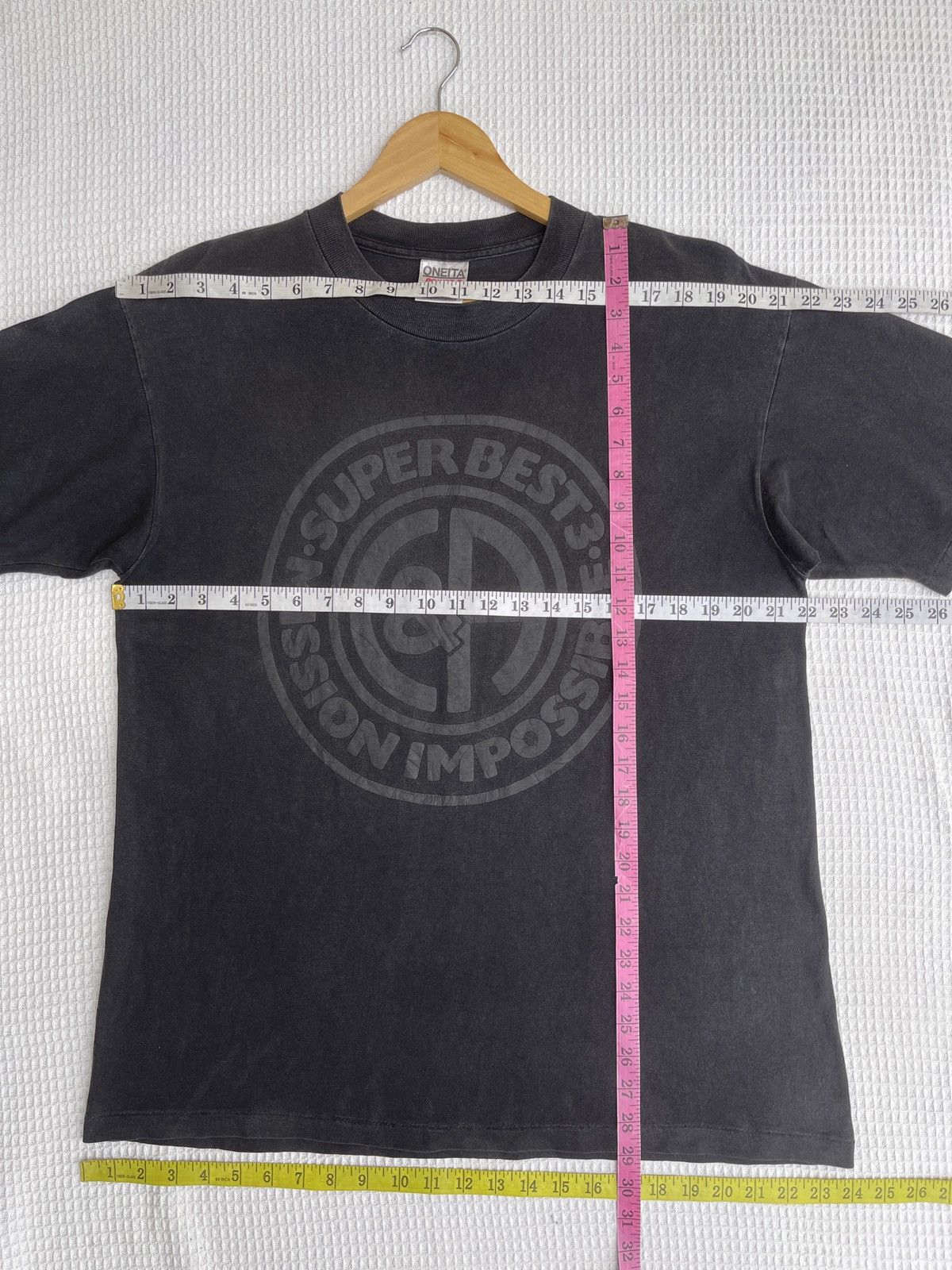 Band Tees 🔥Rare🔥Vtg90s Super Best 3 MISSION IMPOSIBLE Sun Faded Tee Size US L / EU 52-54 / 3 - 10 Thumbnail