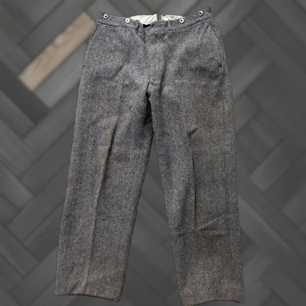 Eddie Bauer VINTAGE Eddie Bauer pants Hunting 30x26 Wool Salt & Pepper Gray/Brown Men XS? Size US 30 / EU 46 - 1 Thumbnail