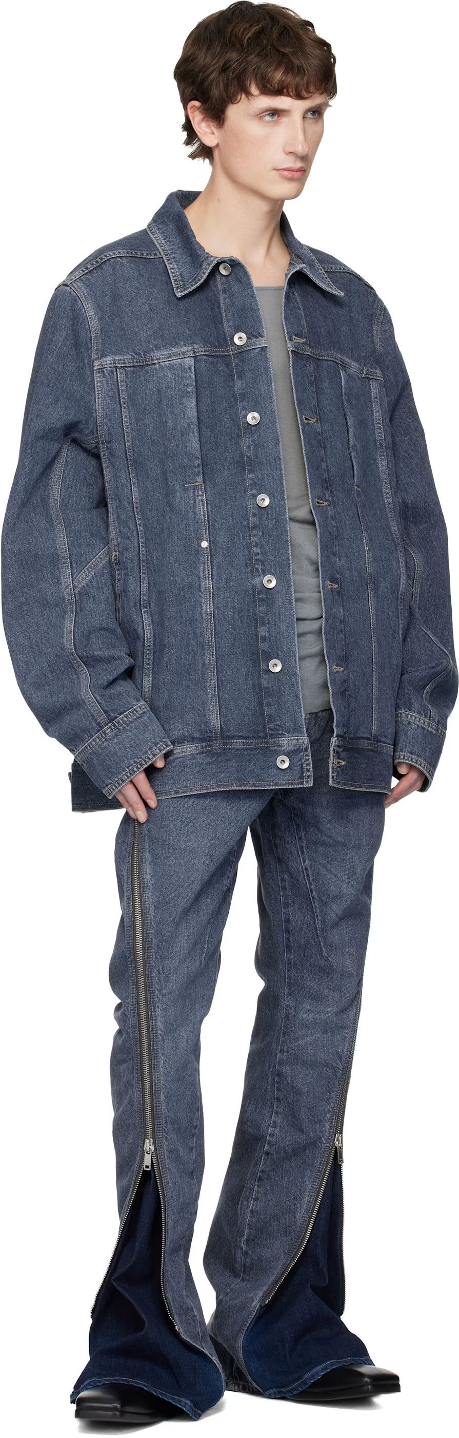 o1mle0226 Bolan Banana Denim Pants in Blue