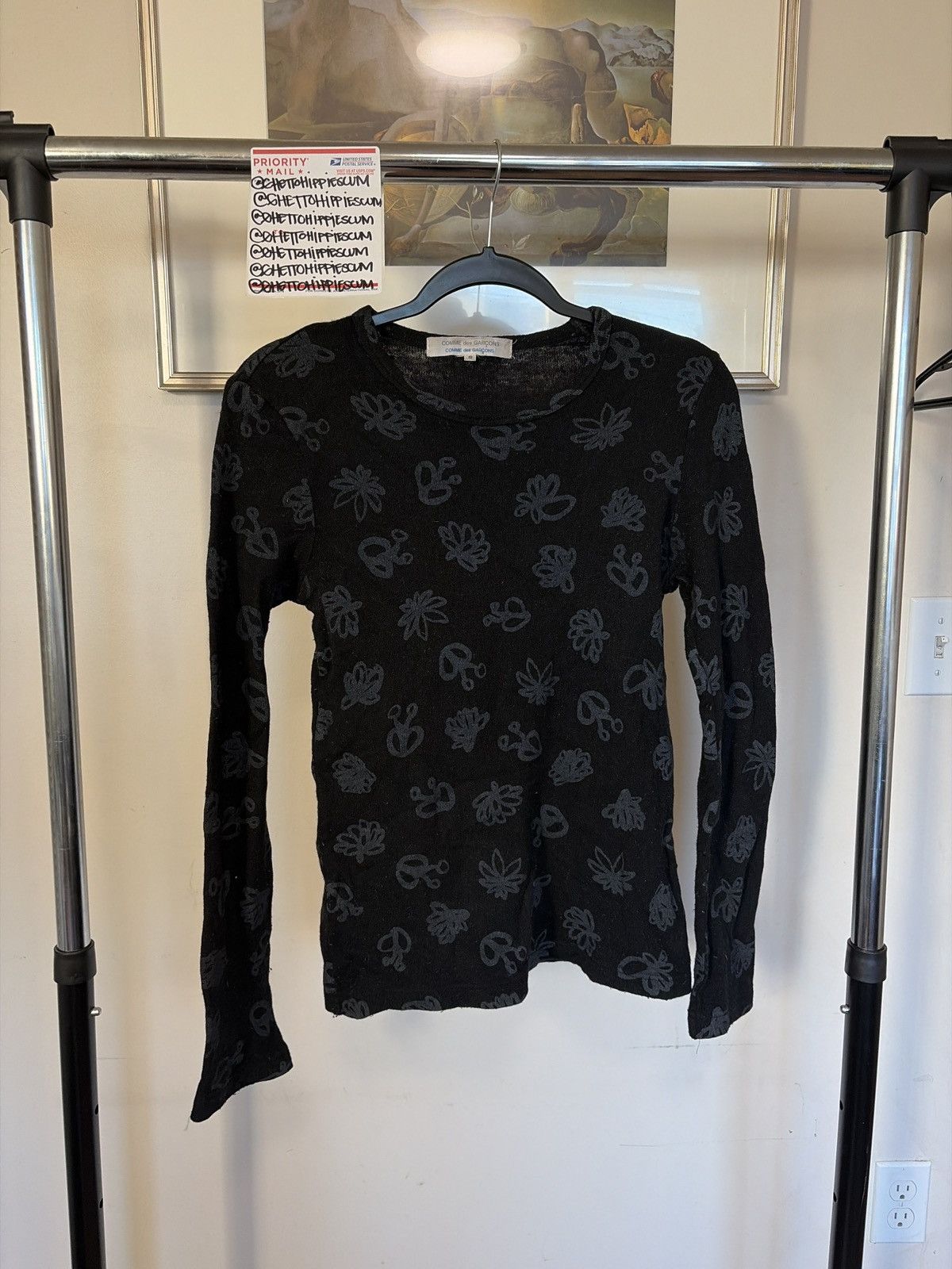 Comme des Garcons COMME des GARCONS COMME des GARCONS Flower Print Knit LS Size US S / EU 44-46 / 1 - 1 Thumbnail