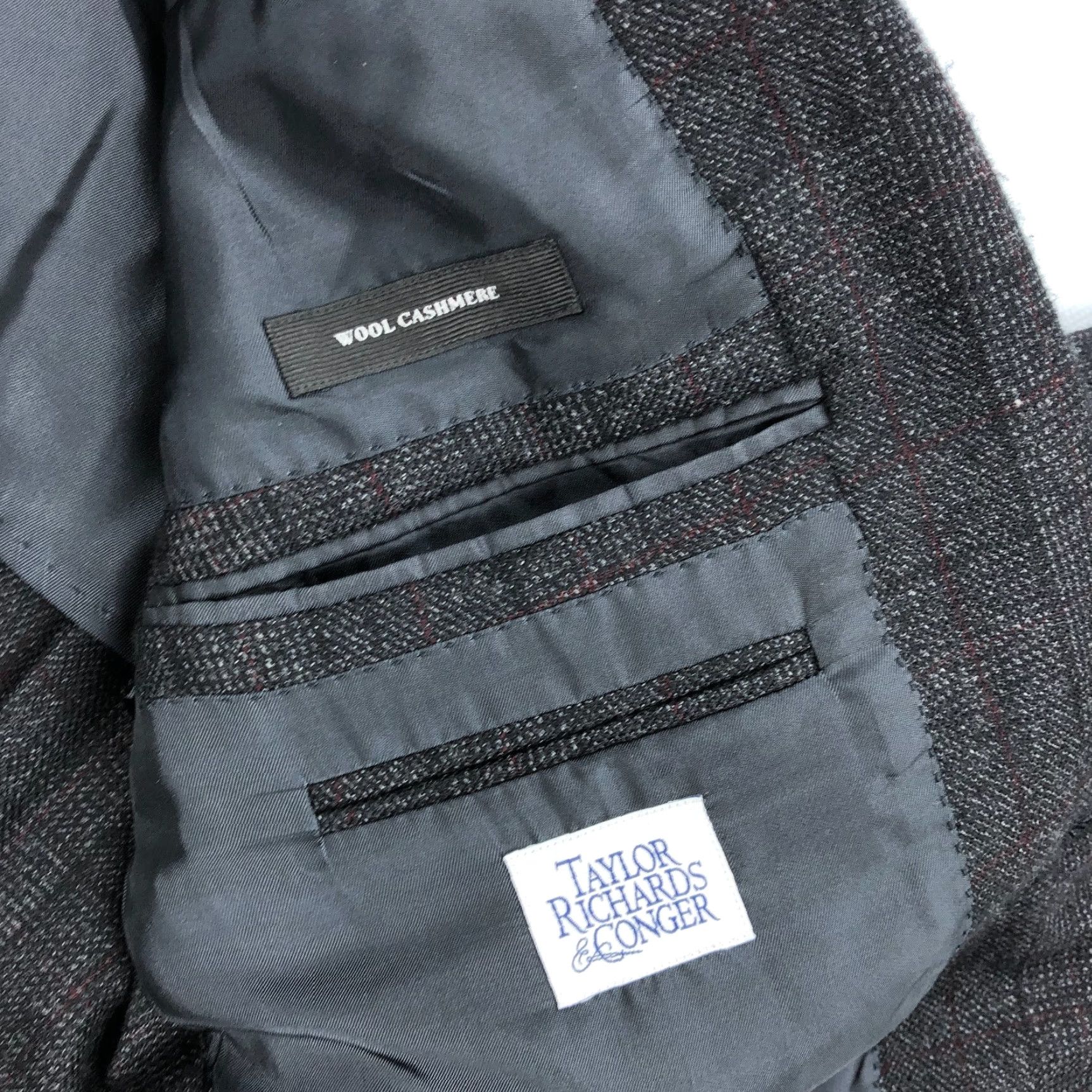 Ermenegildo Zegna Ermenegildo Zegna Blazer Wool Cashmere Mila Glen Check 38R Notch Two-Button Mens мод Size 38R - 5 Thumbnail