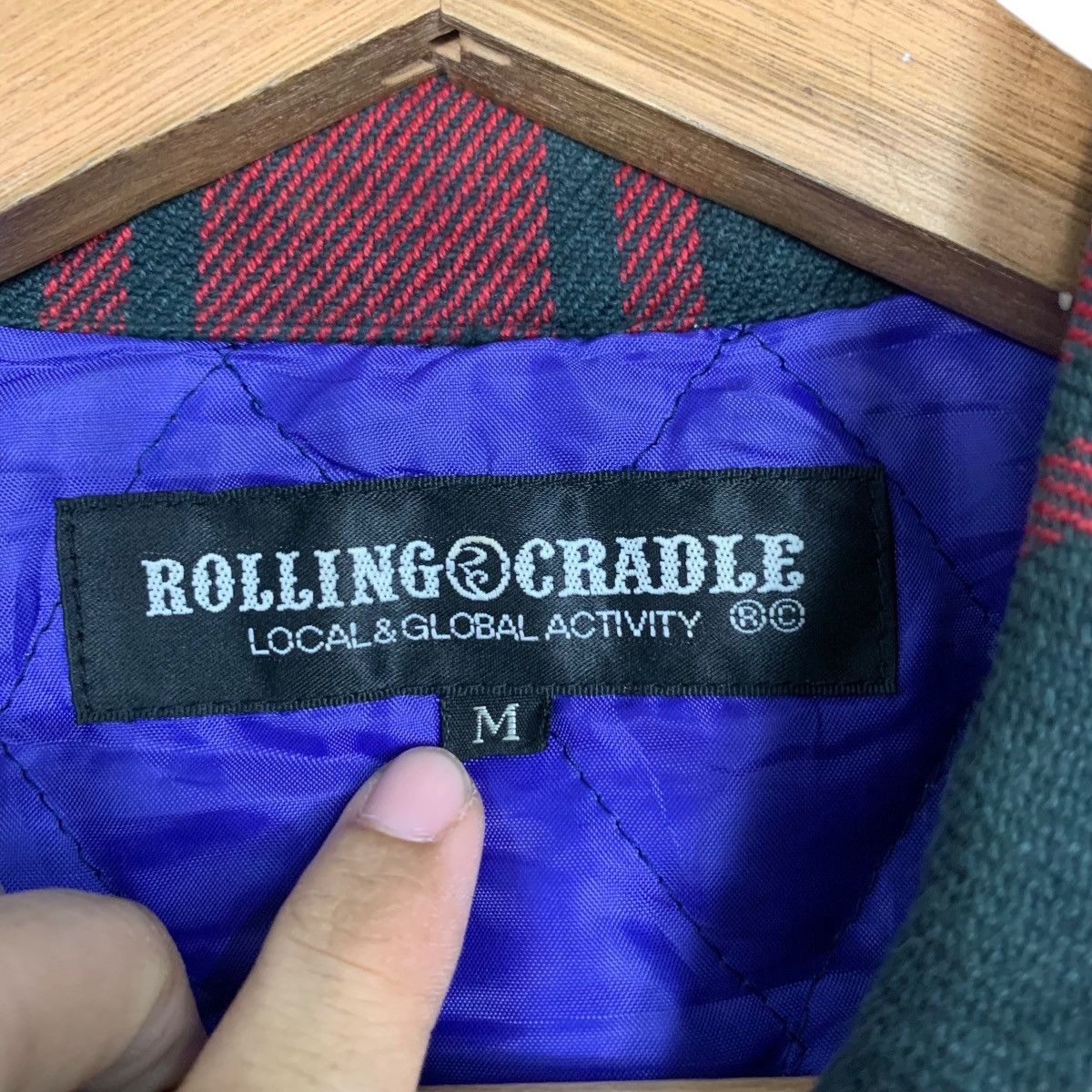 Japanese Brand ROLLING CRADLE Buffalo Check Pattern Work Jacket #2714-C122 Size US M / EU 48-50 / 2 - 21 Thumbnail