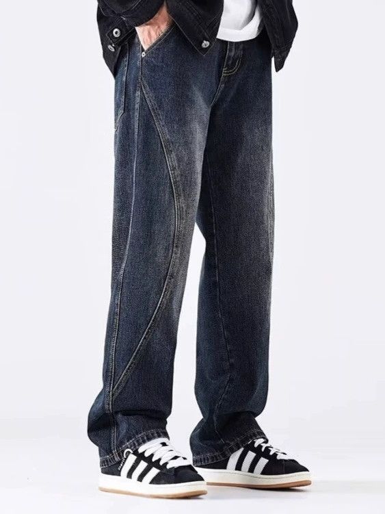 Japanese Brand × Jean Vintage American loose straight oversized washed jeans Size US 32 / EU 48 - 3 Thumbnail