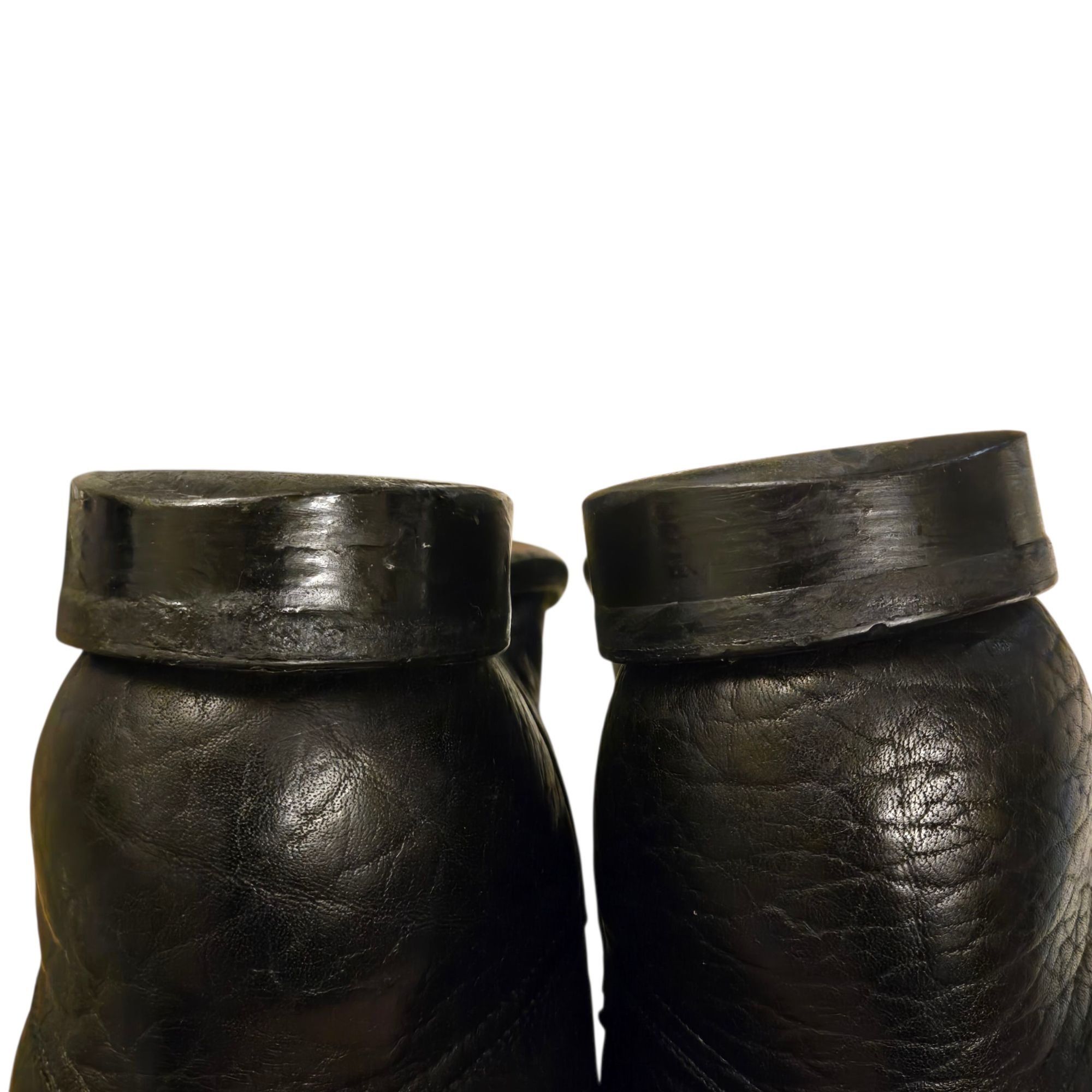 Other Cowtown Cowboy Boots Black Leather Mens 8 D Vintage Western Size US 8 / EU 41 - 9 Thumbnail
