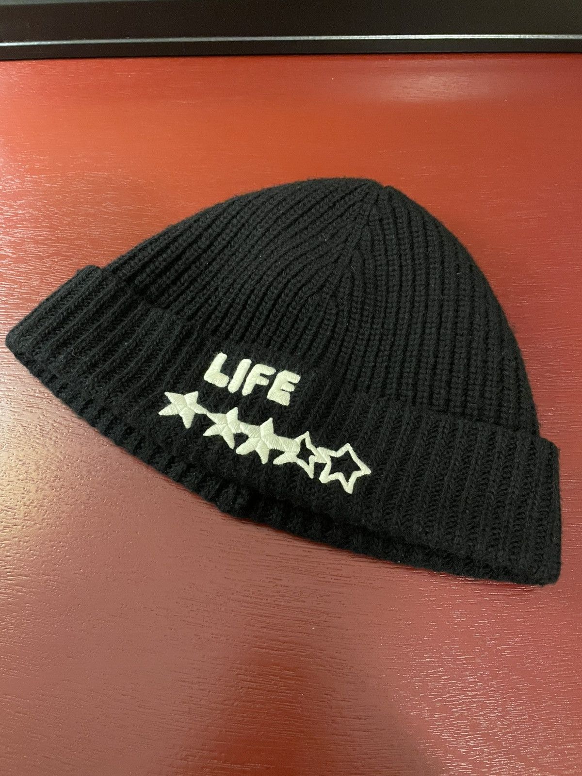 Celine FW21 Teen Knight Poem ‘LIFE’ Embroidered Beanie Size ONE SIZE - 1 Thumbnail