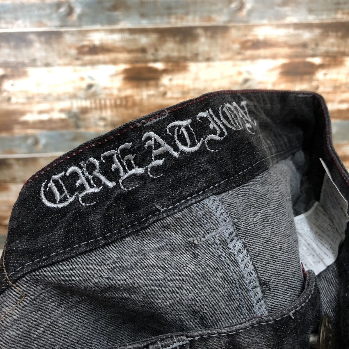 Japanese Brand DL Deluxe Black double waist rapper Denim Pants #C739 Size US 30 / EU 46 - 20 Thumbnail