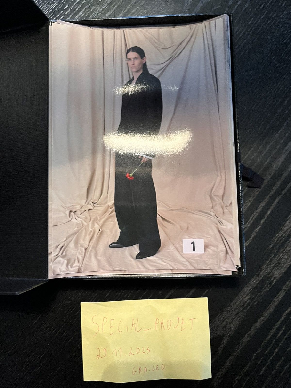 image of Balenciaga Haute Couture Invite in Black, Men's
