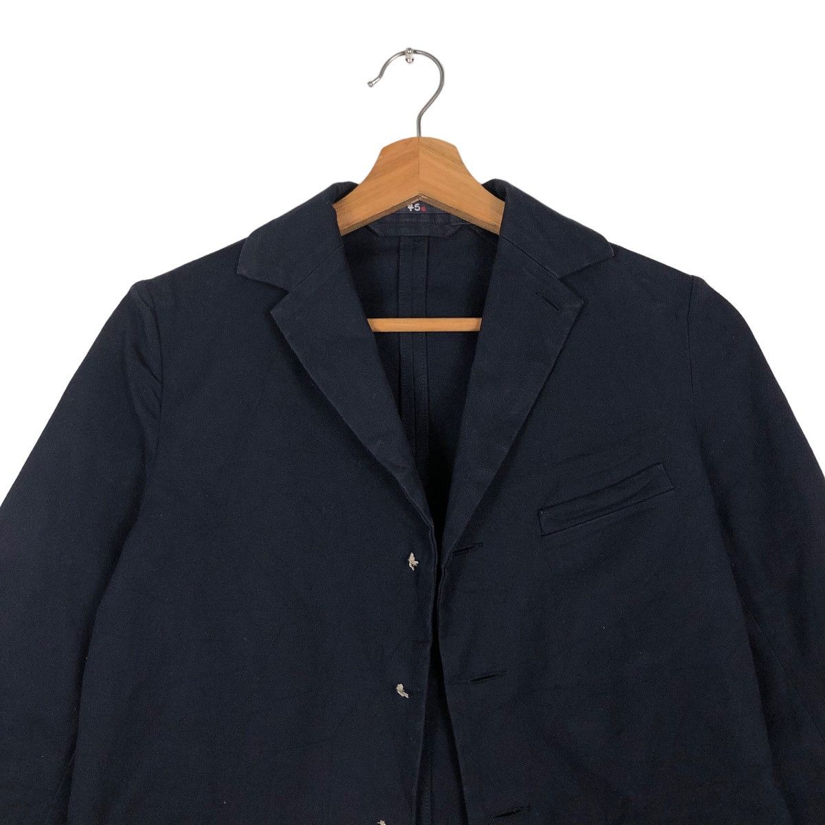 45rpm 🔥Vintage Indigo Cropped Chore Jacket 45RPM Japan Made Size US M / EU 48-50 / 2 - 3 Thumbnail
