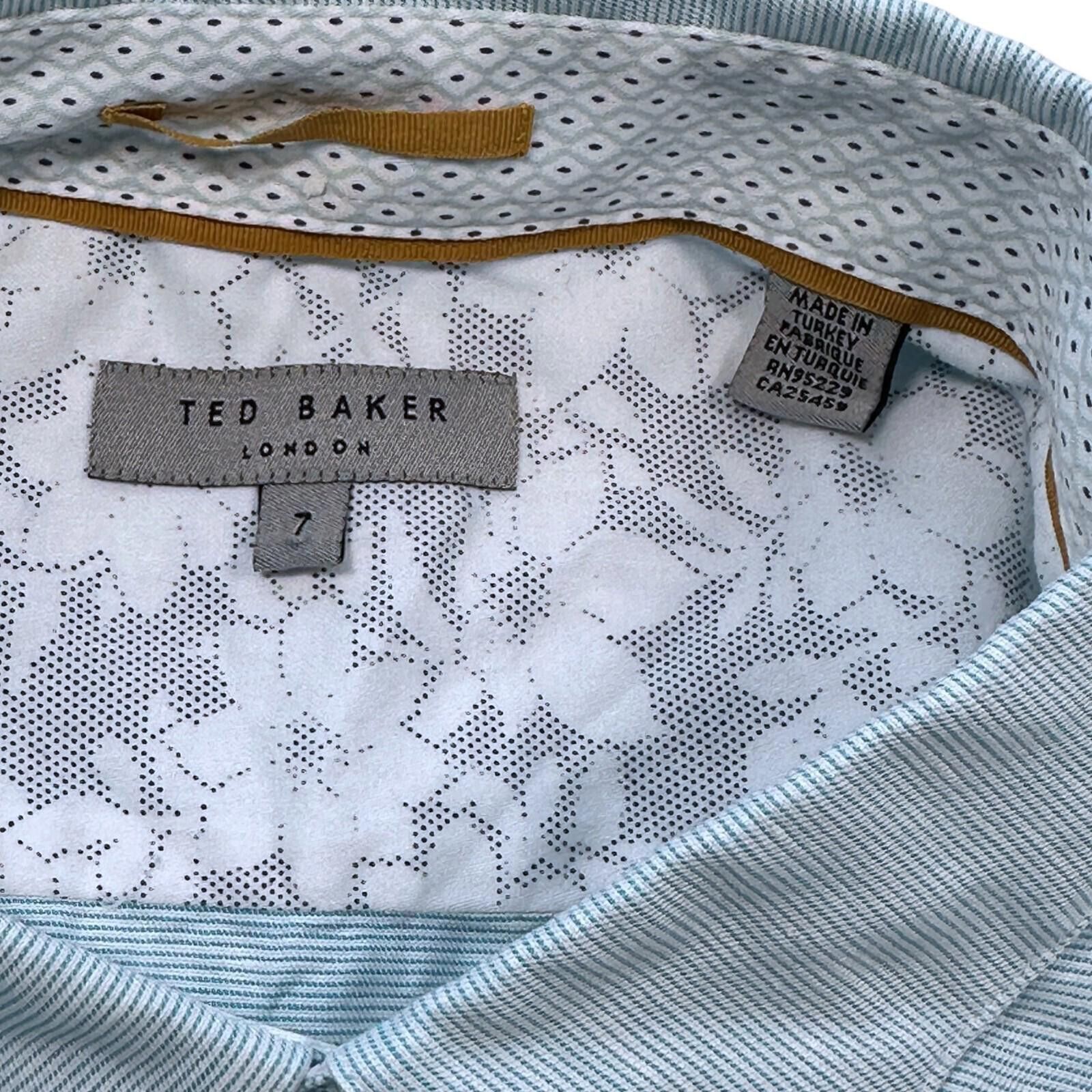 Ted Baker Ted Baker 7 Shirt Men's UK Size 3XL Green Short Sleeve Size 52R - 7 Thumbnail