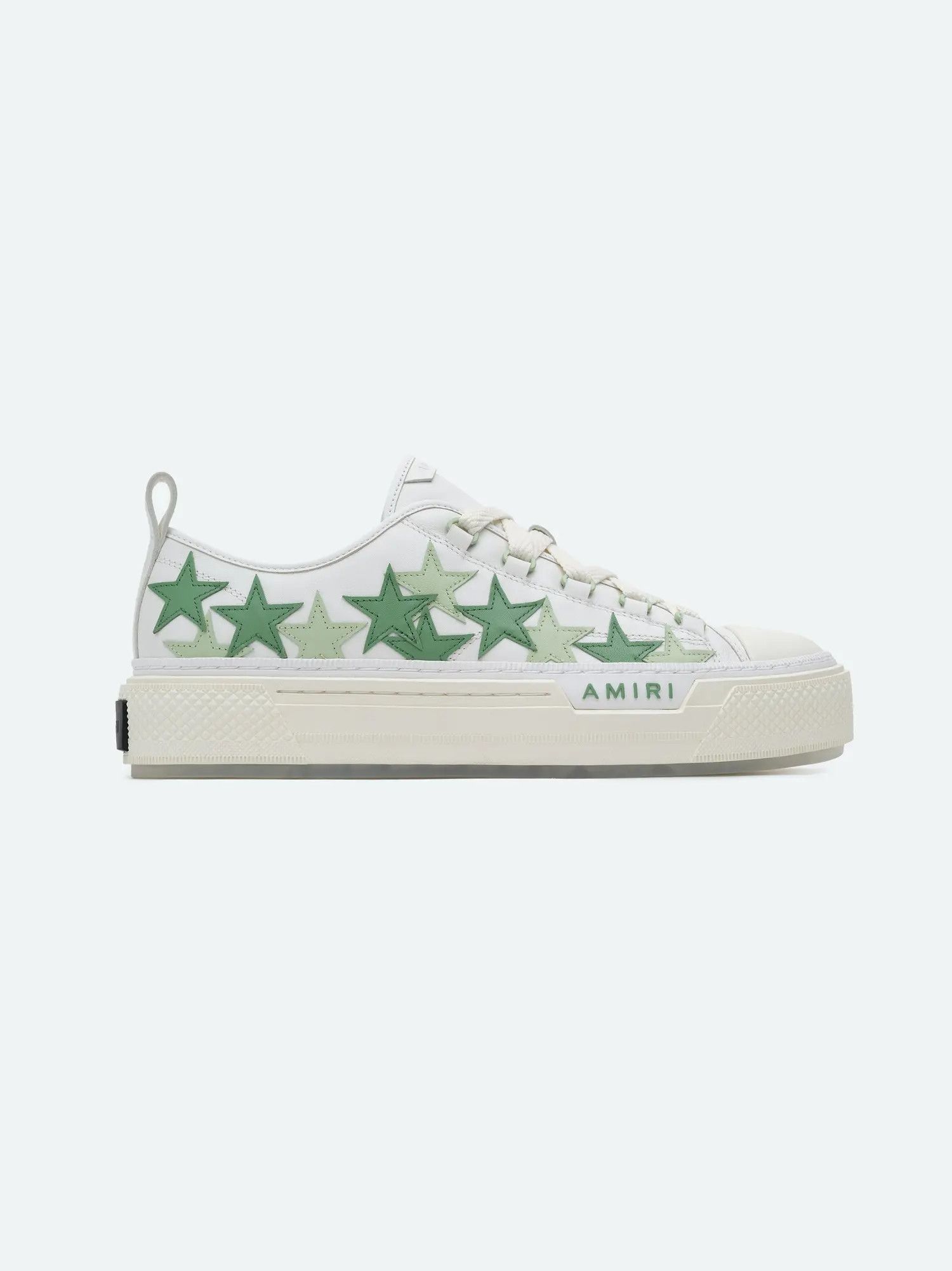 Amiri oc11z0425 Stars Court Low-Top Sneakers in Green/White Size US 14 / EU 47 - 1 Thumbnail