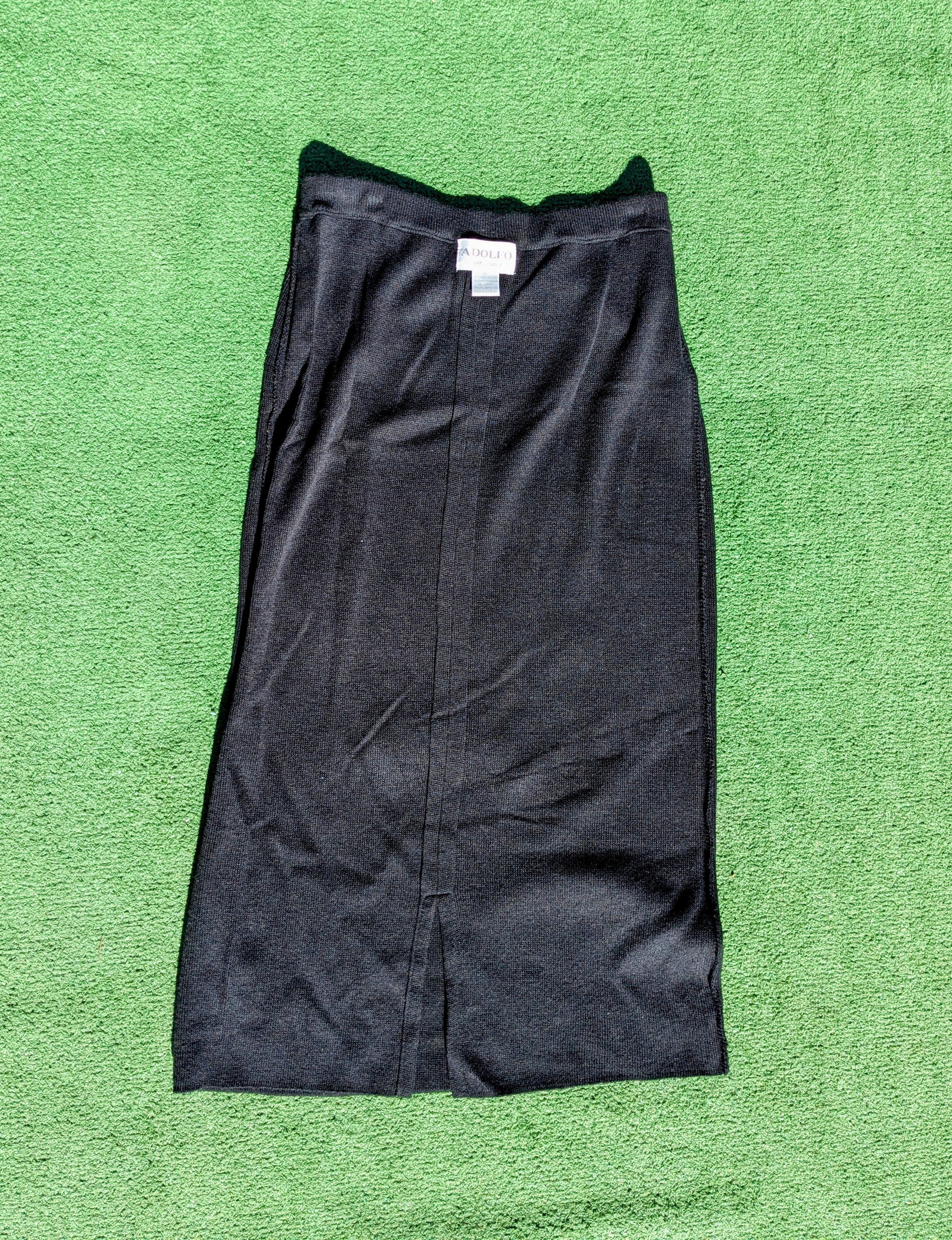 Other Adolfo Collectibles Maxi Pull-On Acrylic/Lamb Wool Skirt Size 28" / US 6 / IT 42 - 5 Thumbnail