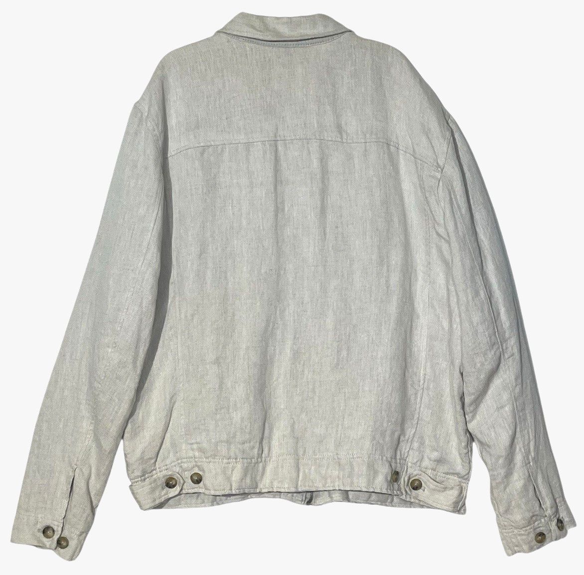 Zara Zara 100% Linen Zip Bomber Jacket Size US XL / EU 56 / 4 - 6 Thumbnail