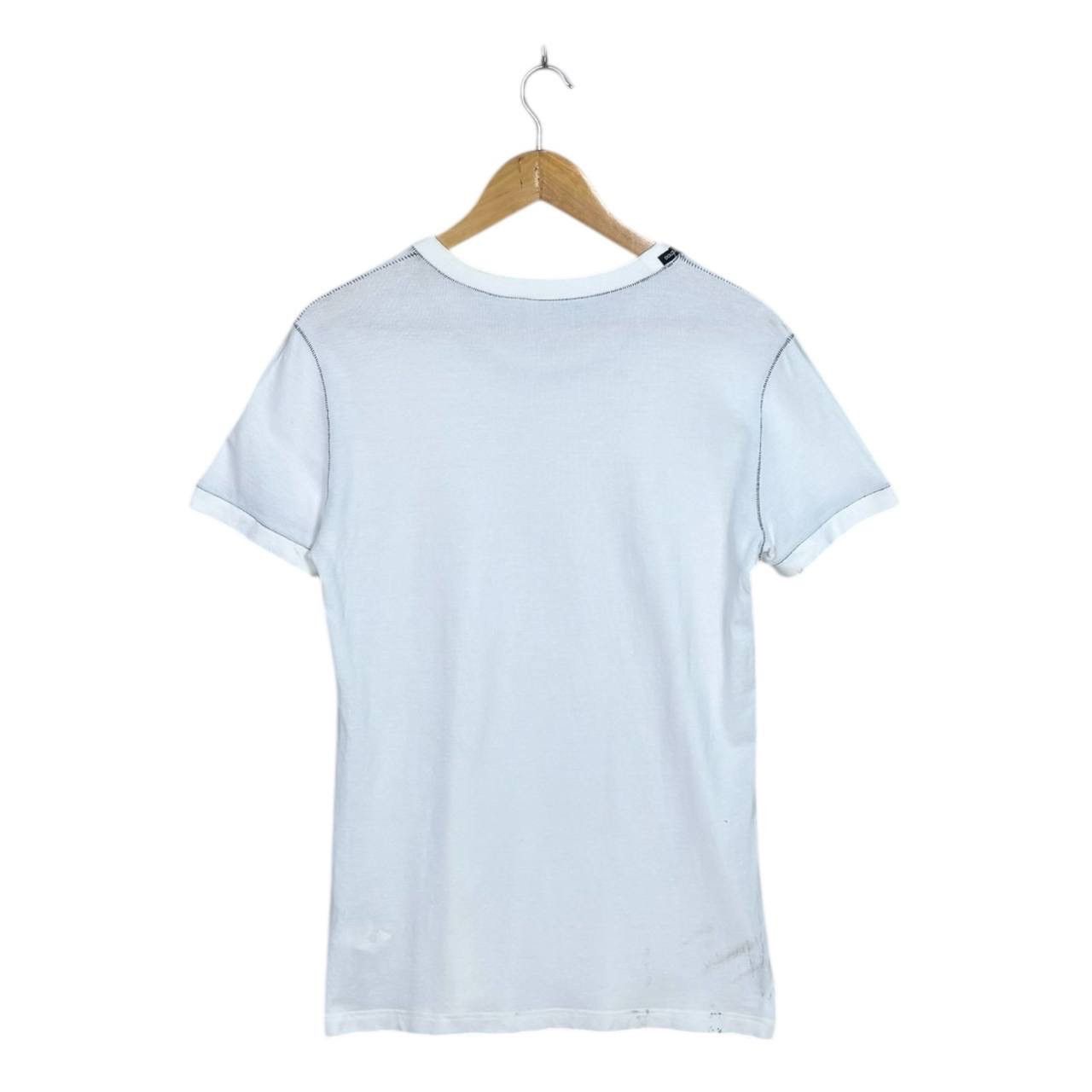 Dolce & Gabbana Dolce & Gabbana White Contrast Stitch Minimalist Tee Sz 54 Size US L / EU 52-54 / 3 - 2 Thumbnail