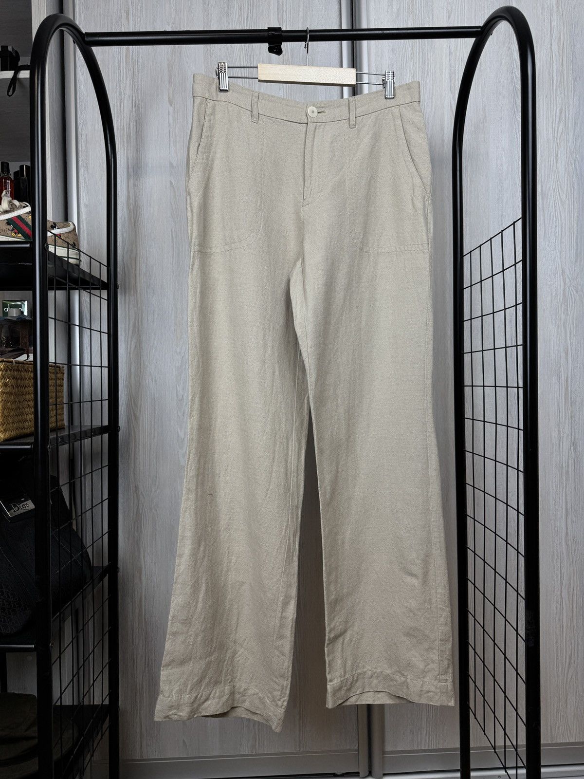 A.P.C. A.P.C linen cotton blend women’s casual beige pants size 42 Size 30" / US 8 / IT 44 - 1 Thumbnail