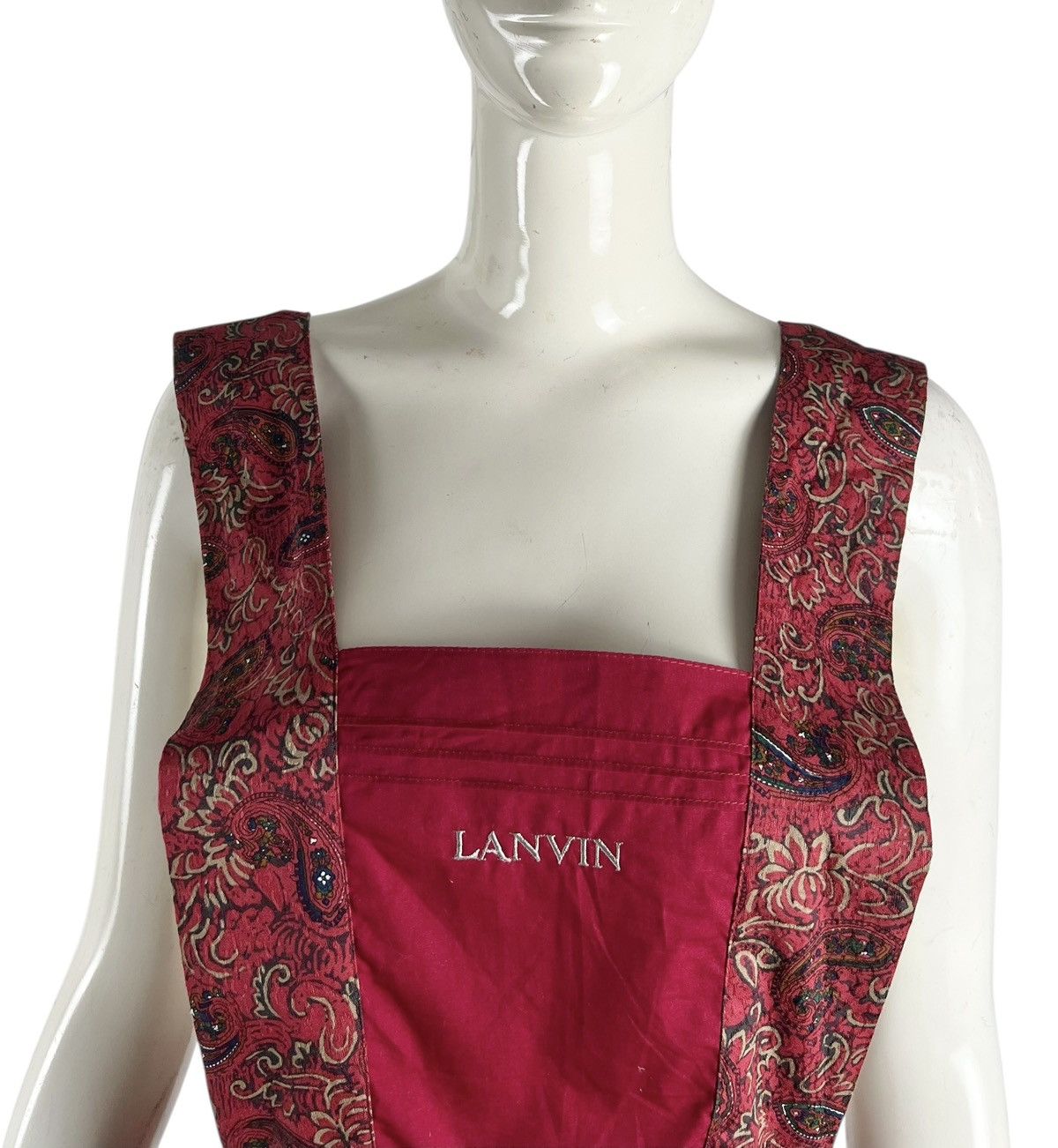 Lanvin 80s Vintage LANVIN PARIS Apron Size ONE SIZE - 6 Thumbnail