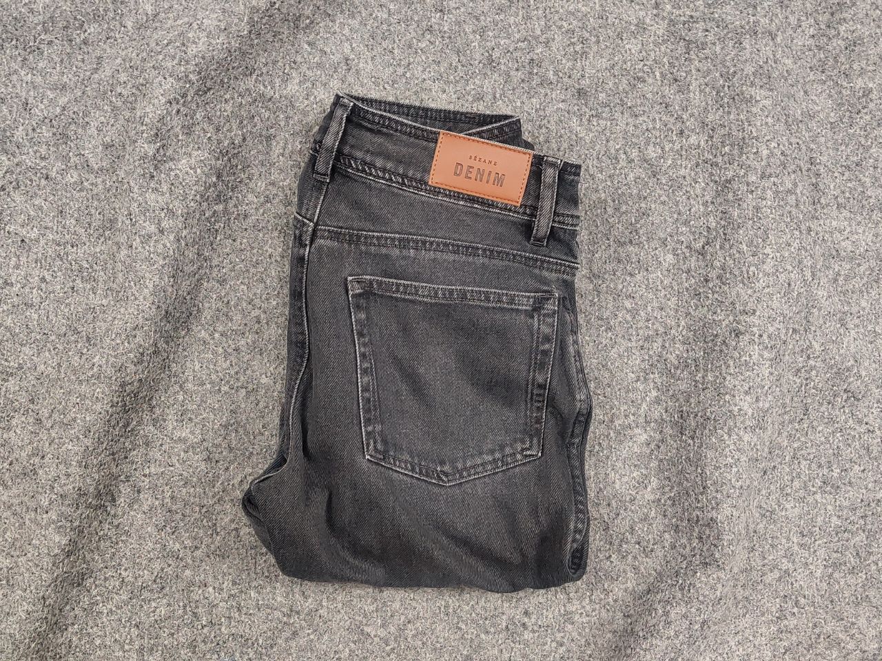 Sezane Sezane Paris Design Dark Gray Wide Leg Denim Jeans Size 26" / US 2 / IT 38 - 1 Thumbnail