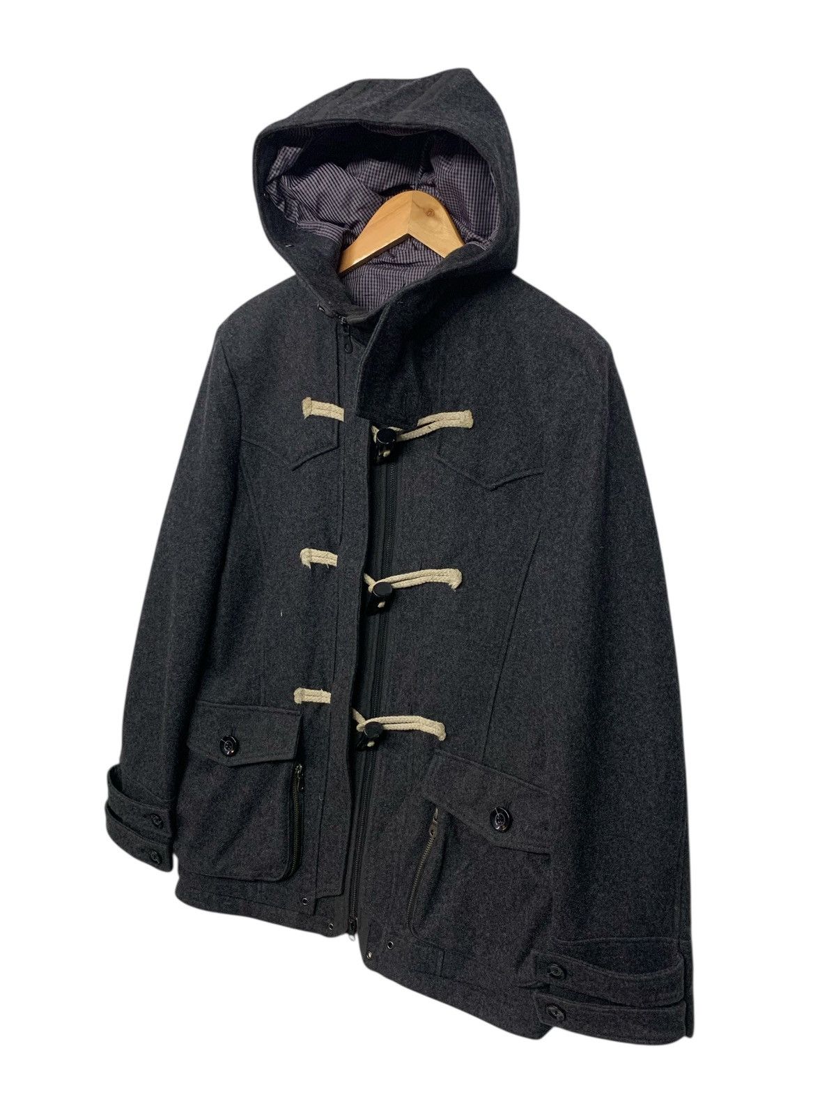 Issey Miyake × Japanese Brand × PPFM Rare PPFM Issey Miyake Wool Zipper Down Jacket Size US L / EU 52-54 / 3 - 2 Thumbnail