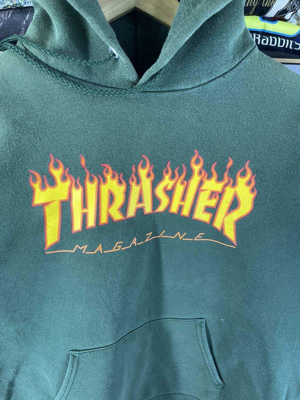 Thrasher Vintage 2000's Thrasher Megazine Flame Green Hoodie Size US M / EU 48-50 / 2 - 5 Thumbnail