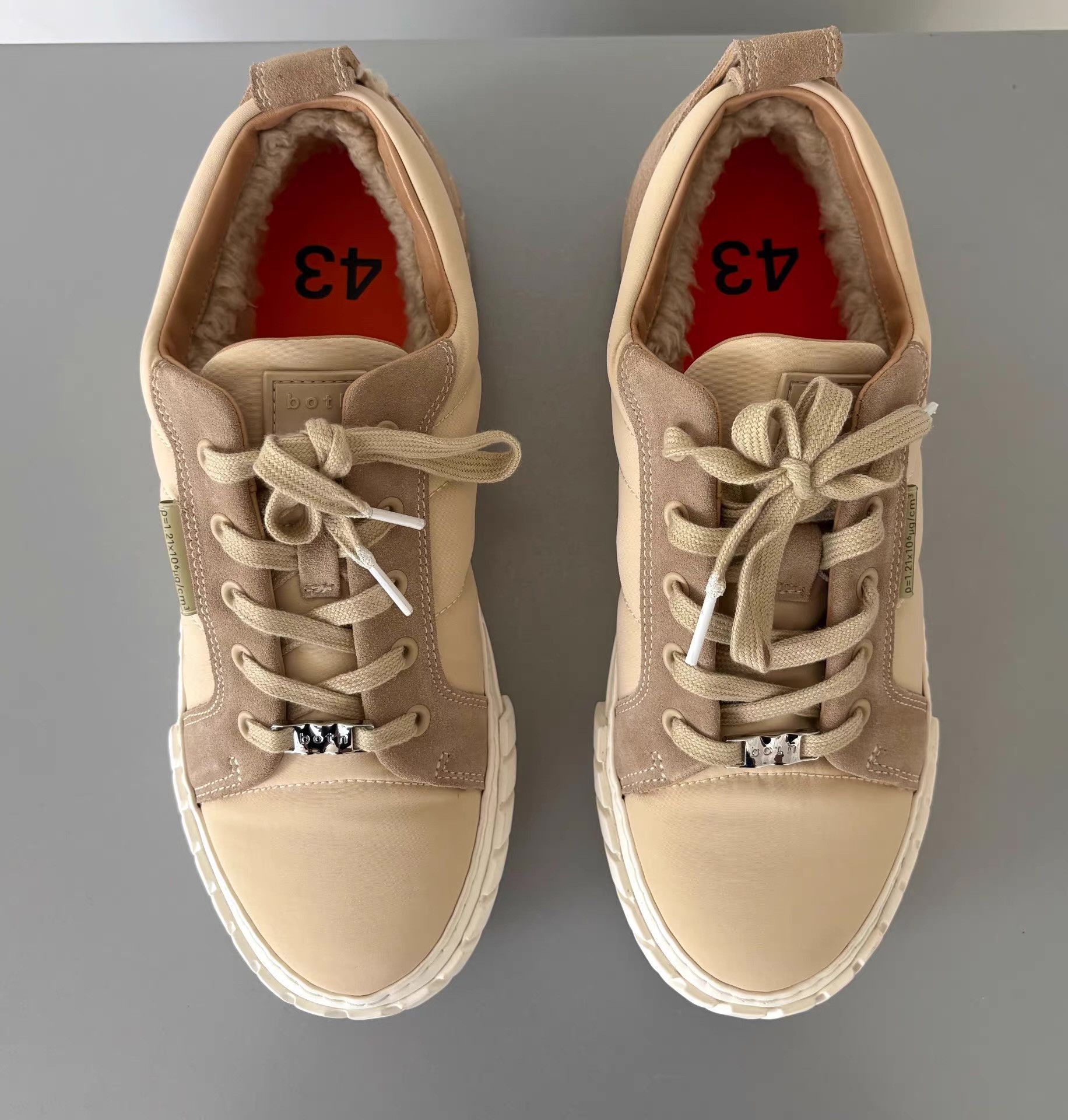 Both Both Men's Fleece-Lined Suede Panel Sneakers Ｑ21 Size US 9.5 / EU 42-43 - 7 Thumbnail