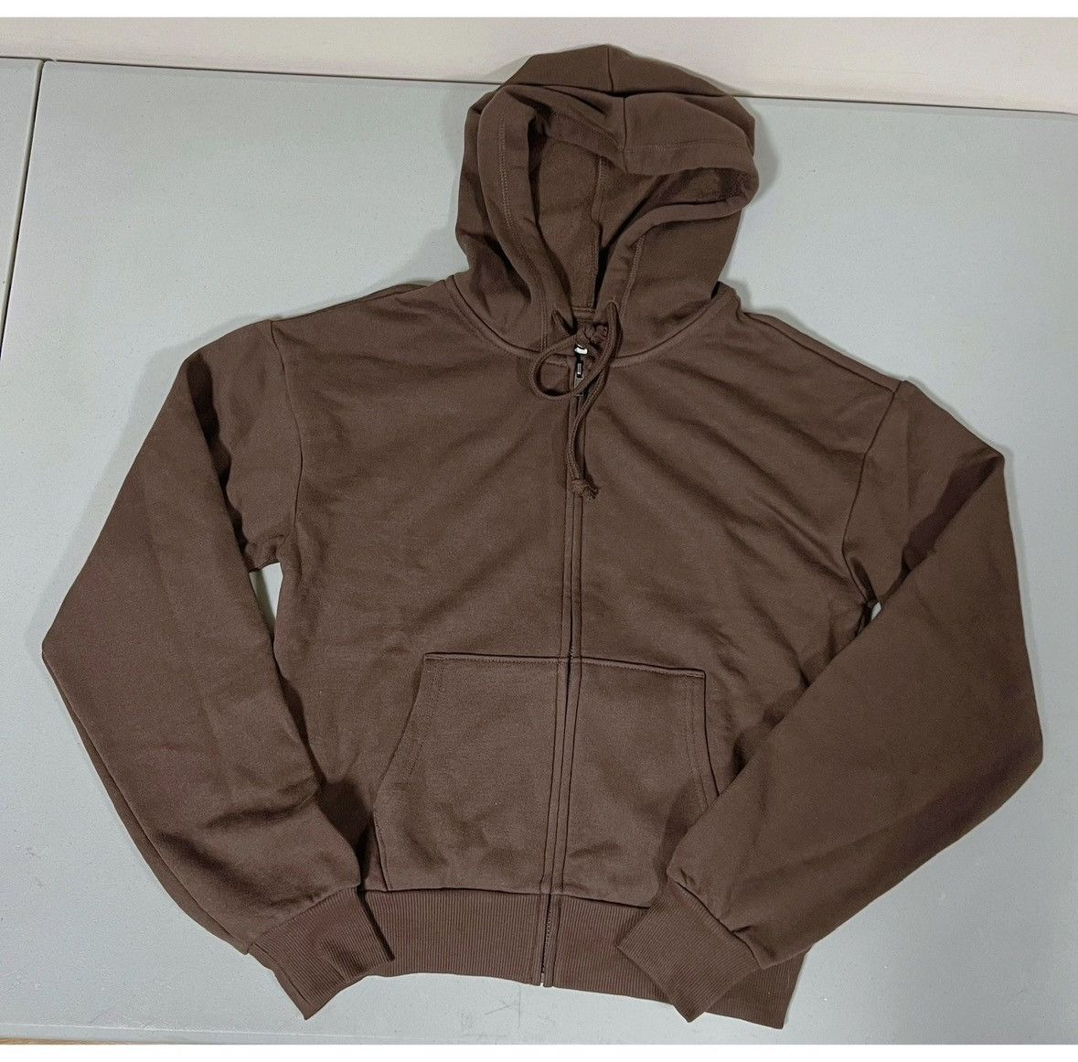 Japanese Brand Brown Solid Zipper Sweater Sweatshirt Hoodie Outerwear XS 🤎 Size XS / US 0-2 / IT 36-38 - 4 Thumbnail
