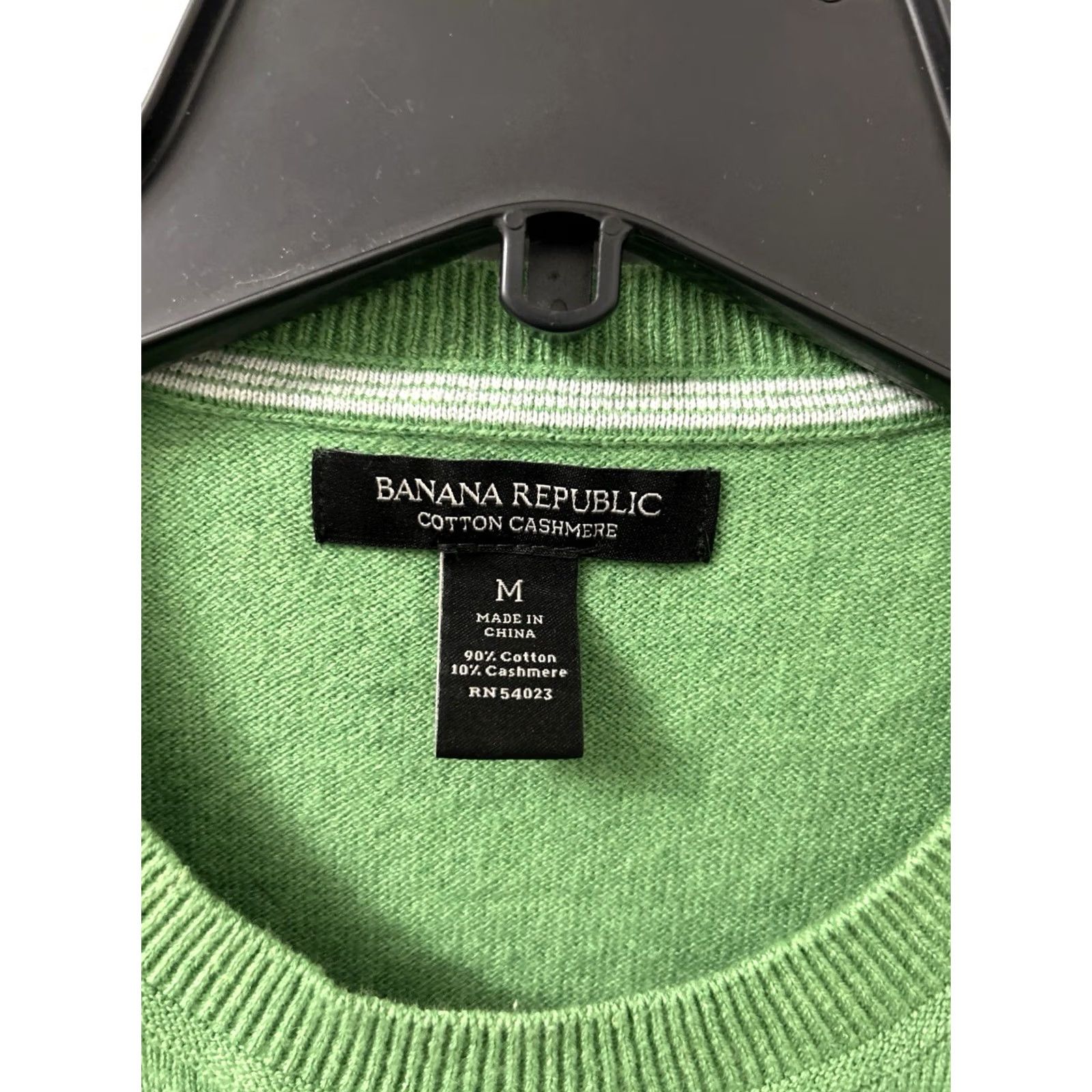 Banana Republic VINTAGE Banana Republic Crewneck Sweatshirt Mens Medium Green Cotton Cashmere Pullover L/S Size US M / EU 48-50 / 2 - 4 Thumbnail
