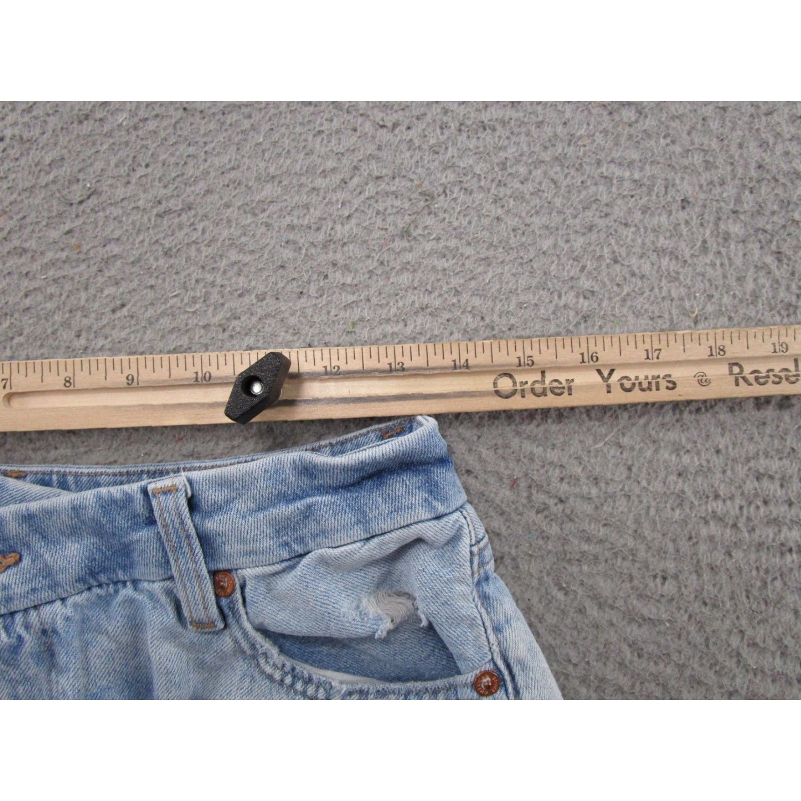 American Eagle Outfitters American Eagle Outfitters Curvy Mom Jean Shorts Distressed Cut Offs Size 10 Stretch Blue Denim 5-Pocket Womens Shorts Casual Size 32" / US 10 / IT 46 - 5 Thumbnail