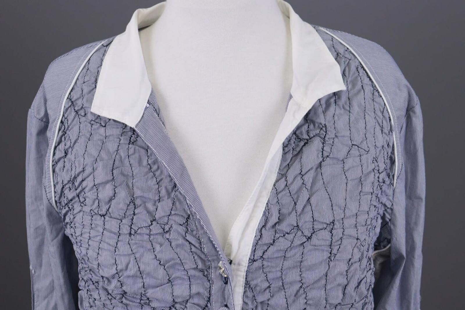 Designer Bottega Gray Designer Lagenlook Shirt Blouse Tunic Size XL Size XL / US 12-14 / IT 48-50 - 8 Thumbnail