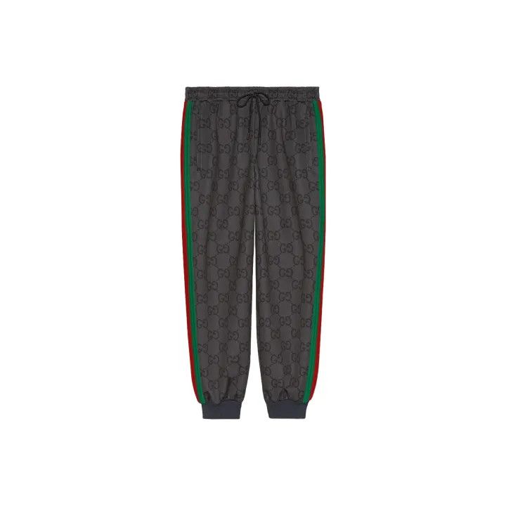 Gucci Gucci Men's Grey Alphabet Print Casual Pants Size US 30 / EU 46 - 1 Thumbnail