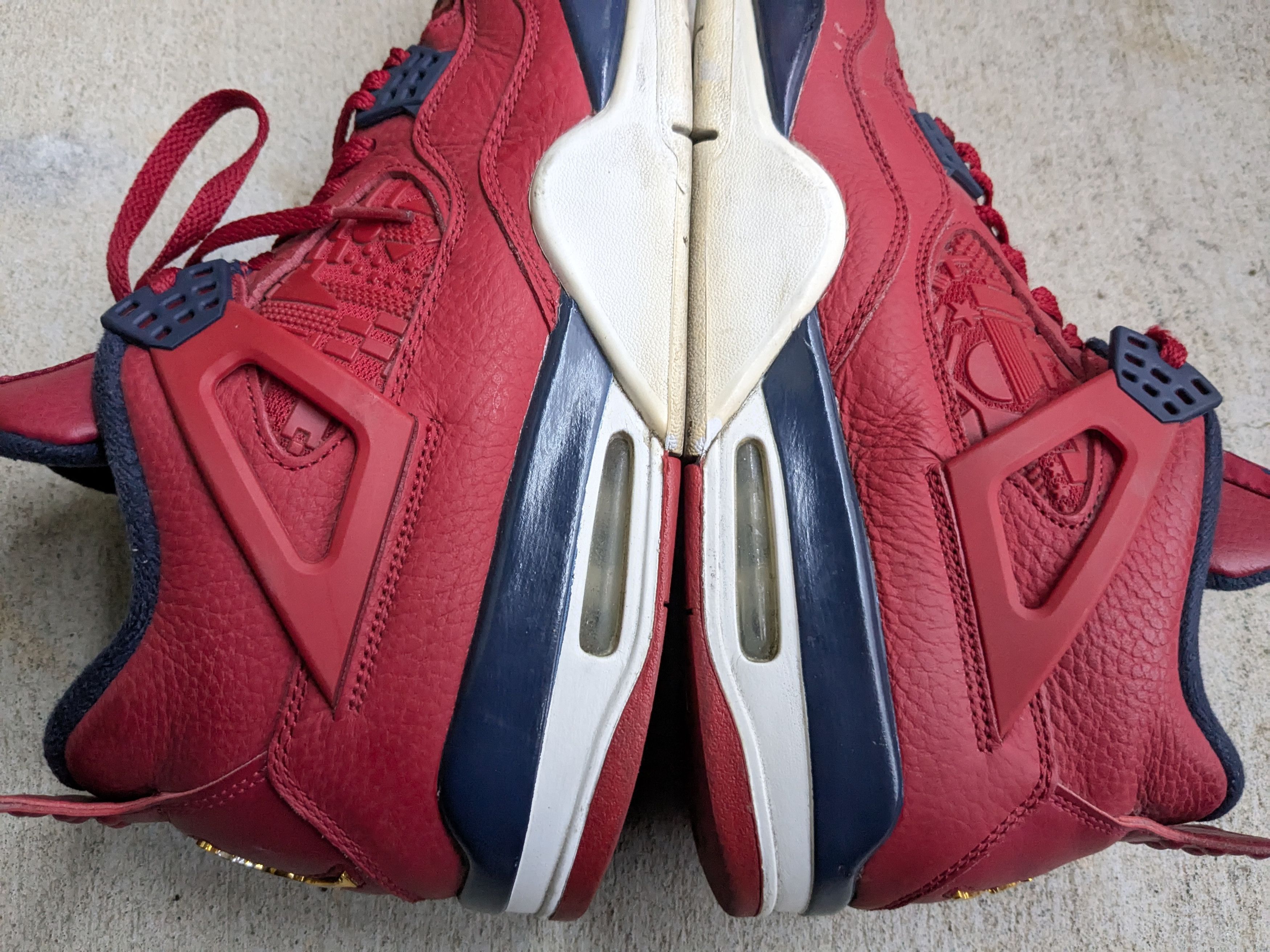 Jordan Brand Nike Air Jordan IV 4 Retro FIBA Size 6 Red 408452-617 Size US 11 / EU 44 - 9 Thumbnail