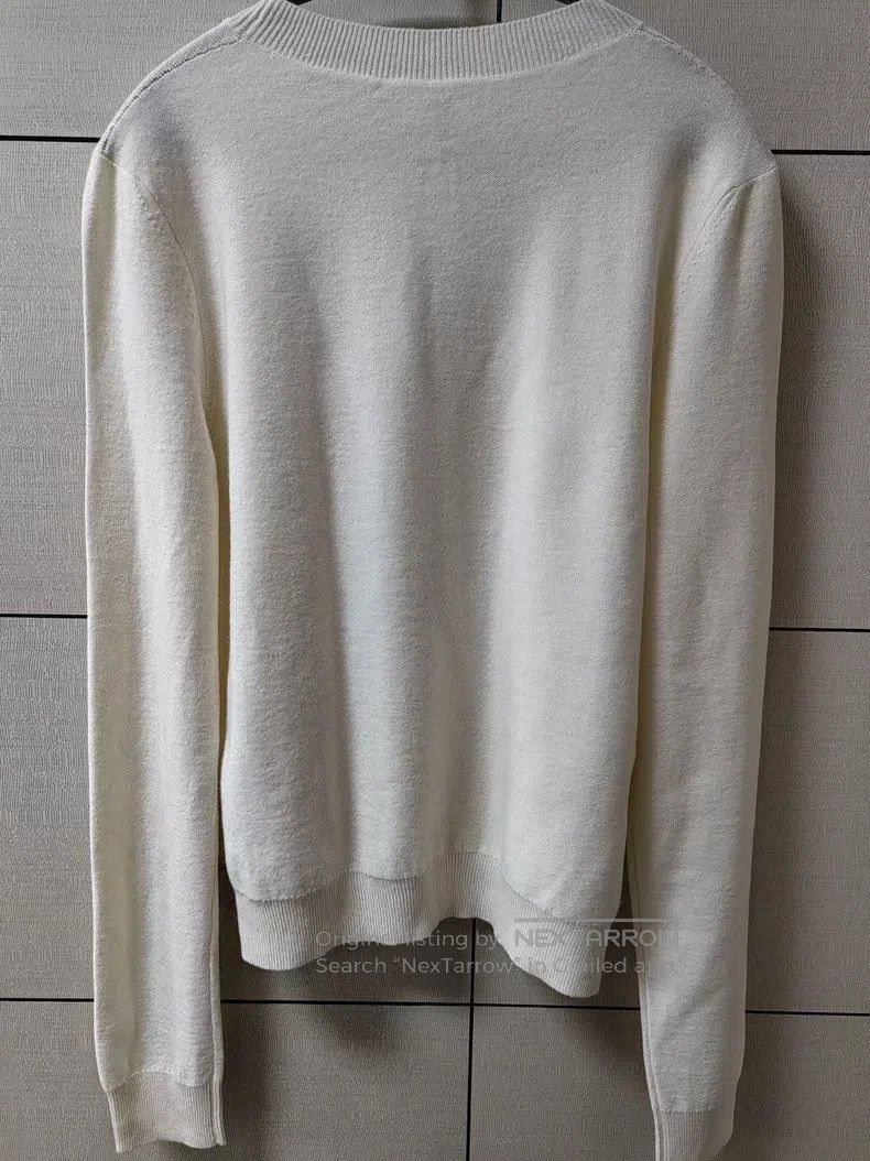 Hermes Hermes White Cashmere and Wool Round Neck Long-Sleeve Cash Size XS / US 0-2 / IT 36-38 - 2 Thumbnail