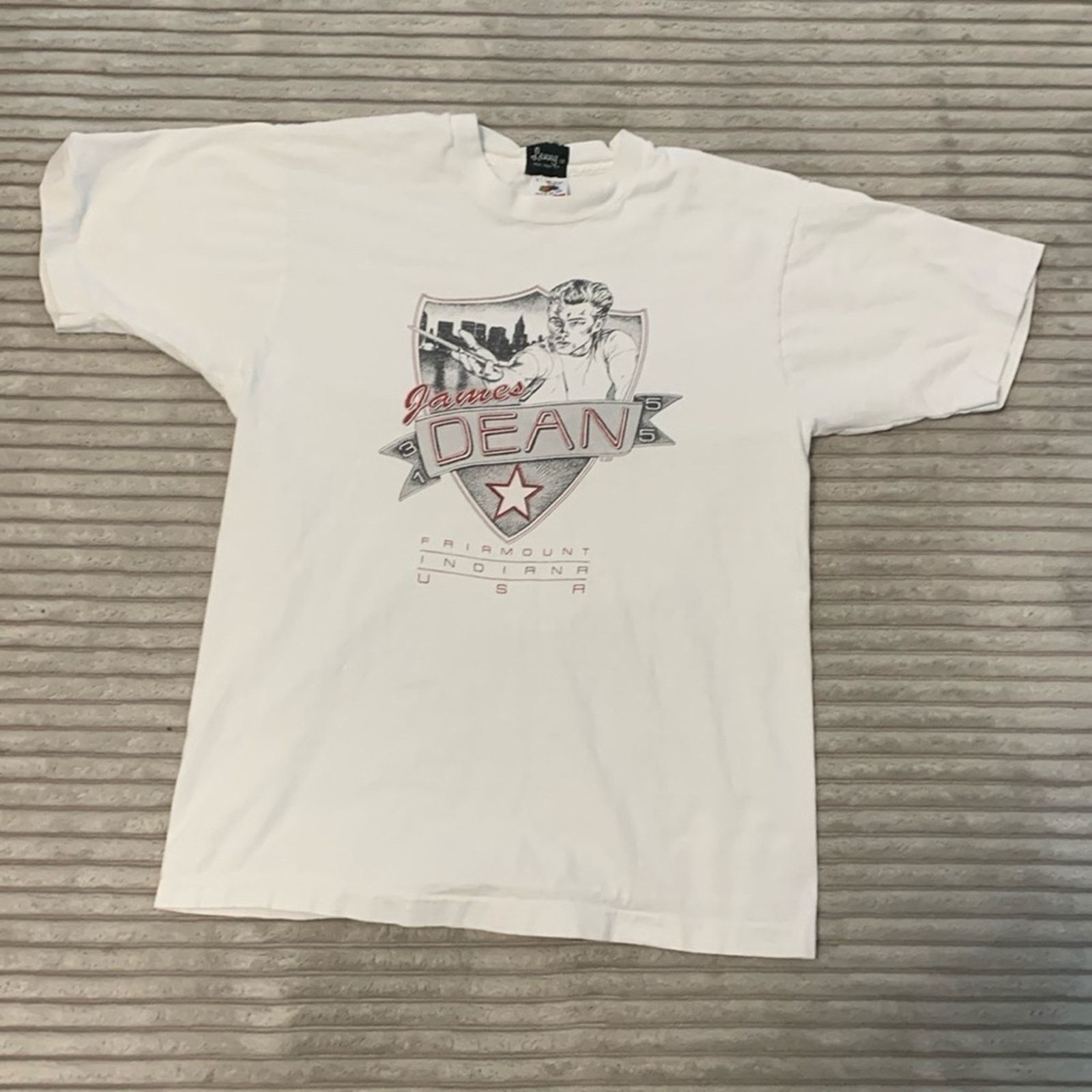 Fruit Of The Loom James Dean Fairmount India USA Tee T-Shirt Single Stitch 90 Size US L / EU 52-54 / 3 - 1 Thumbnail
