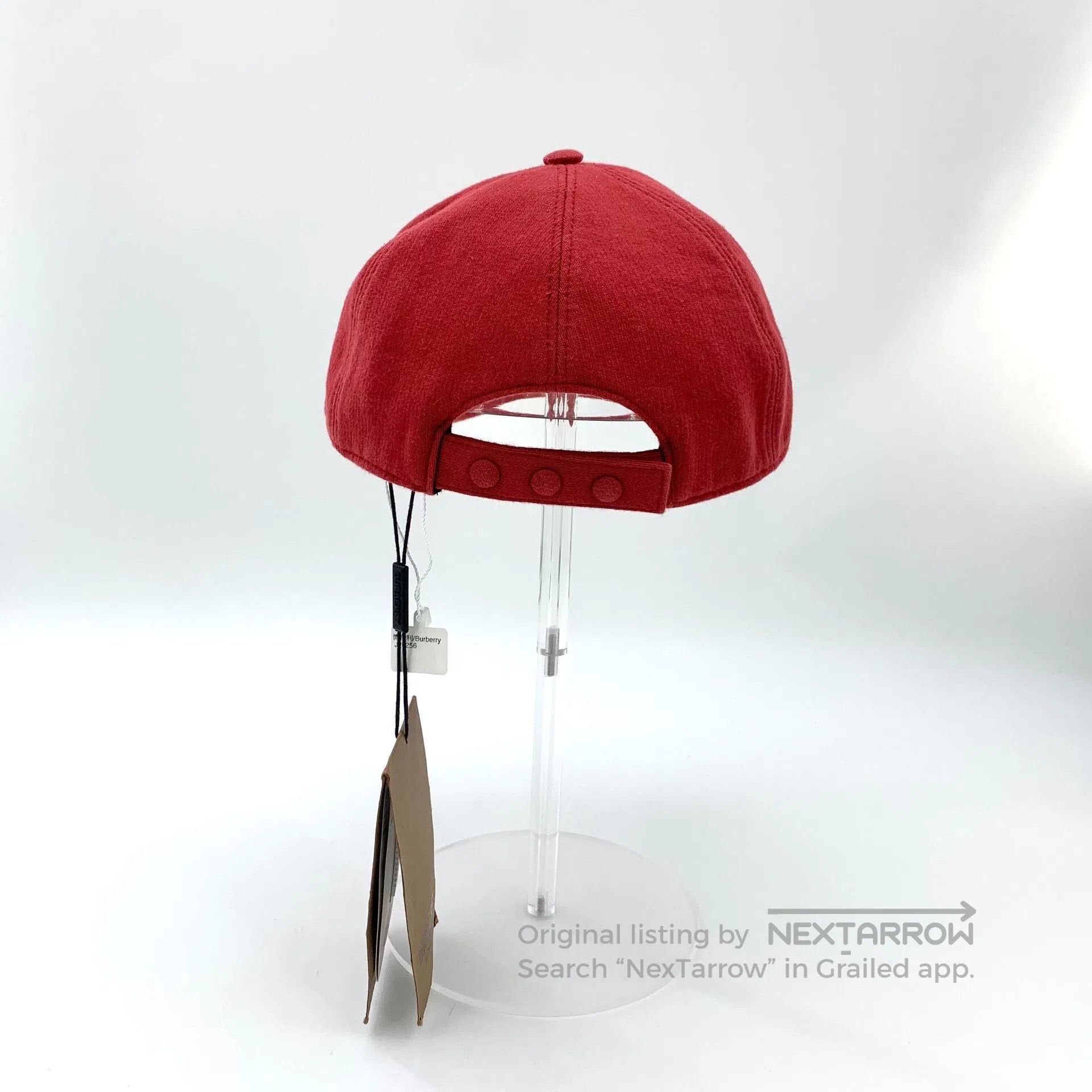 Burberry Burberry Red Tb Embroidered Cotton Cap. Size ONE SIZE - 2 Thumbnail
