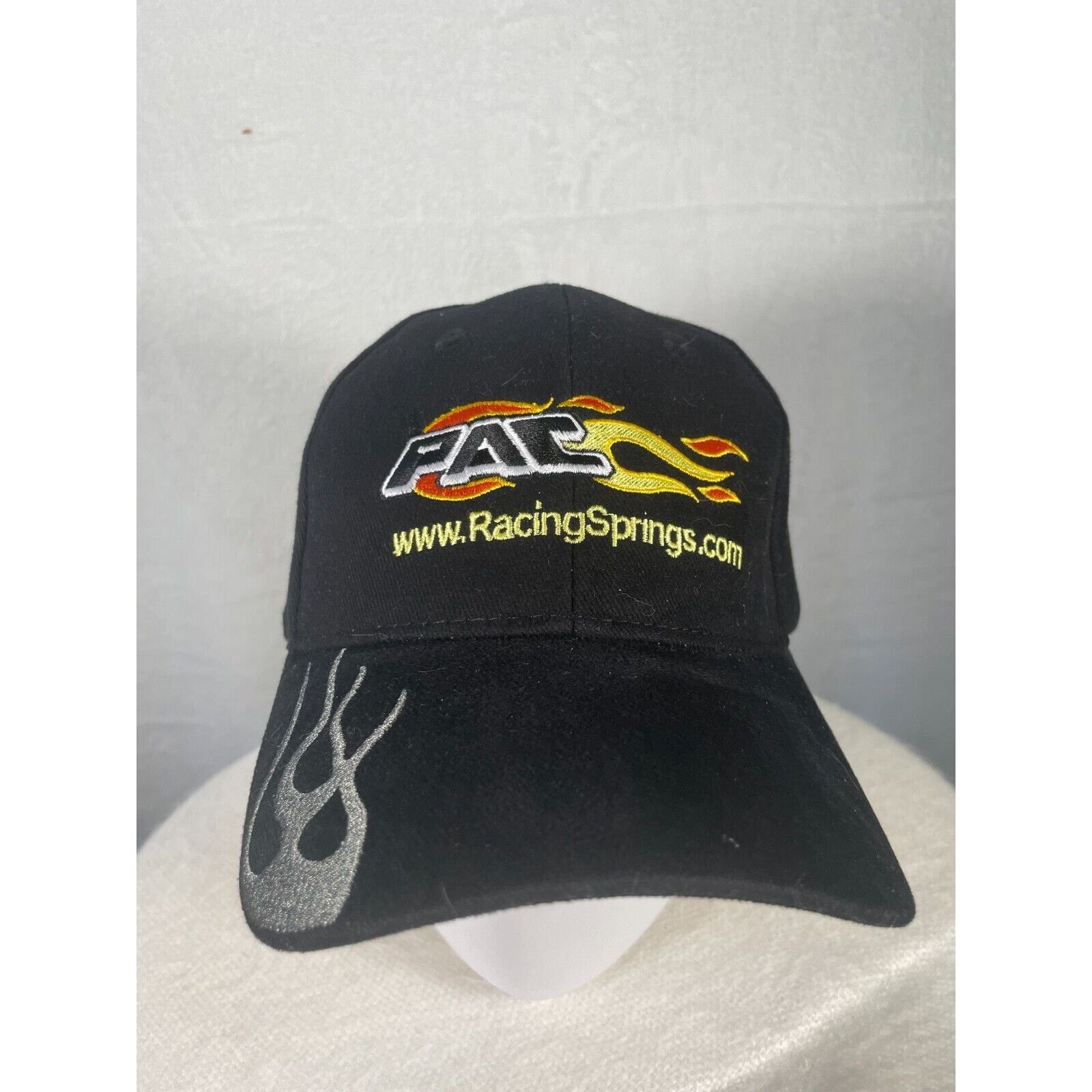 Vintage Vintage PAC Racing Springs Hat Flame Embroidered Logo Cap Size ONE SIZE - 3 Thumbnail