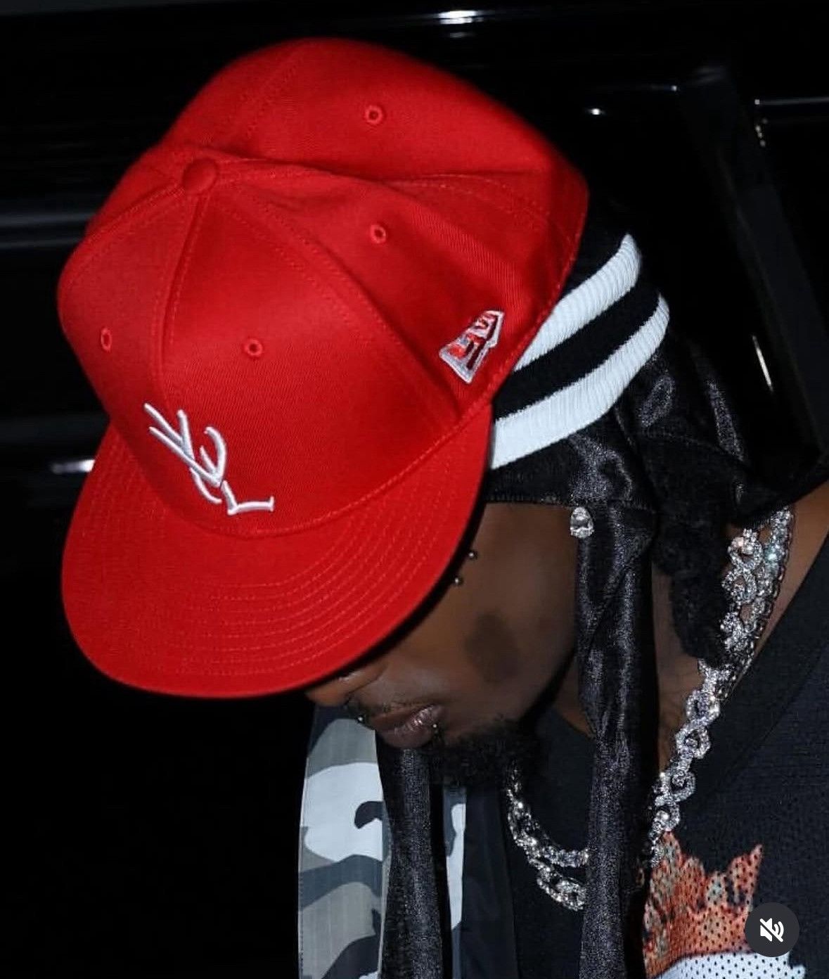 Playboi Carti YVL Fitted Hat Red 7 1/8