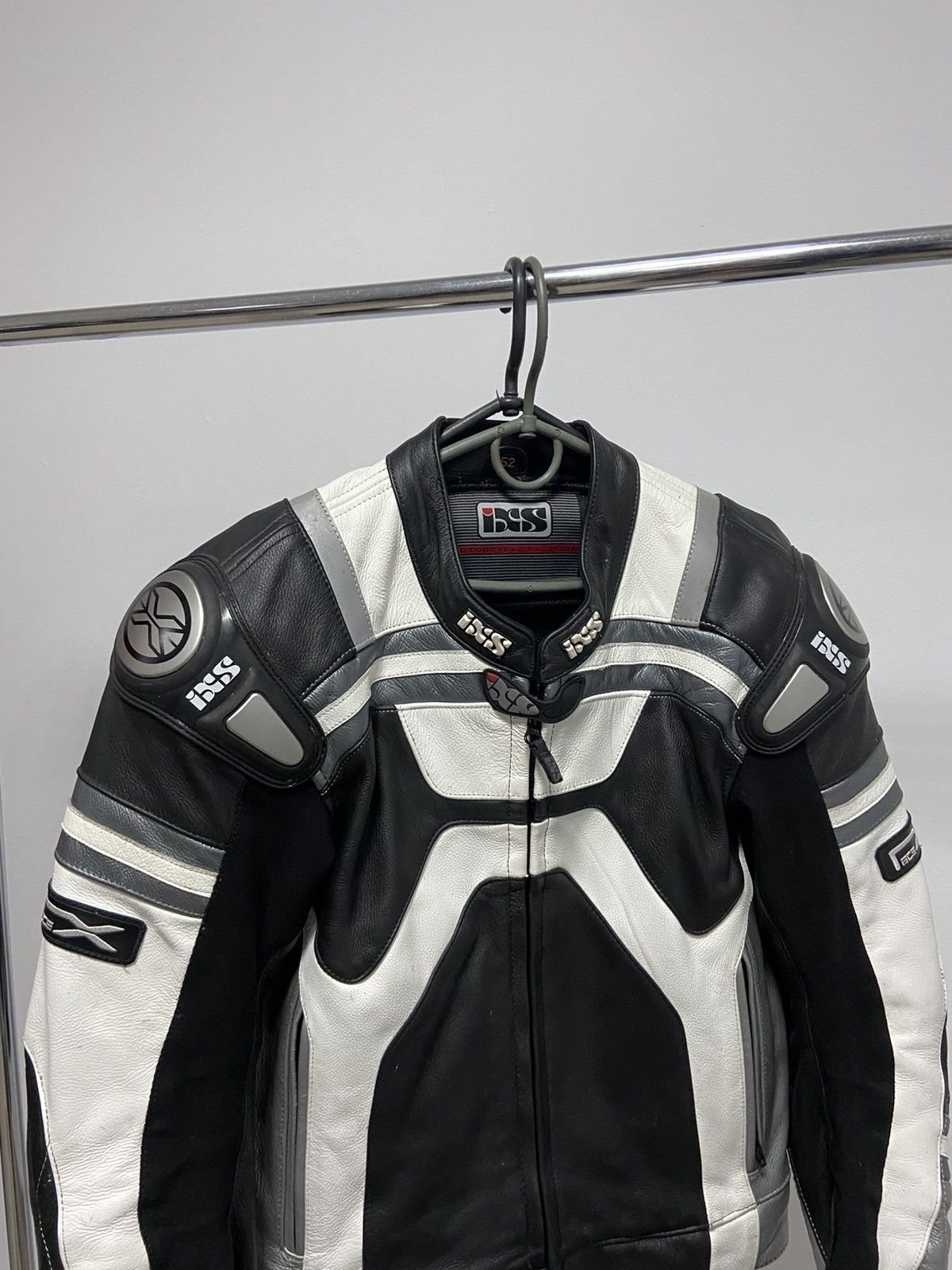 IXS MOTO Racing Leather Jacket Vintage Big Logo