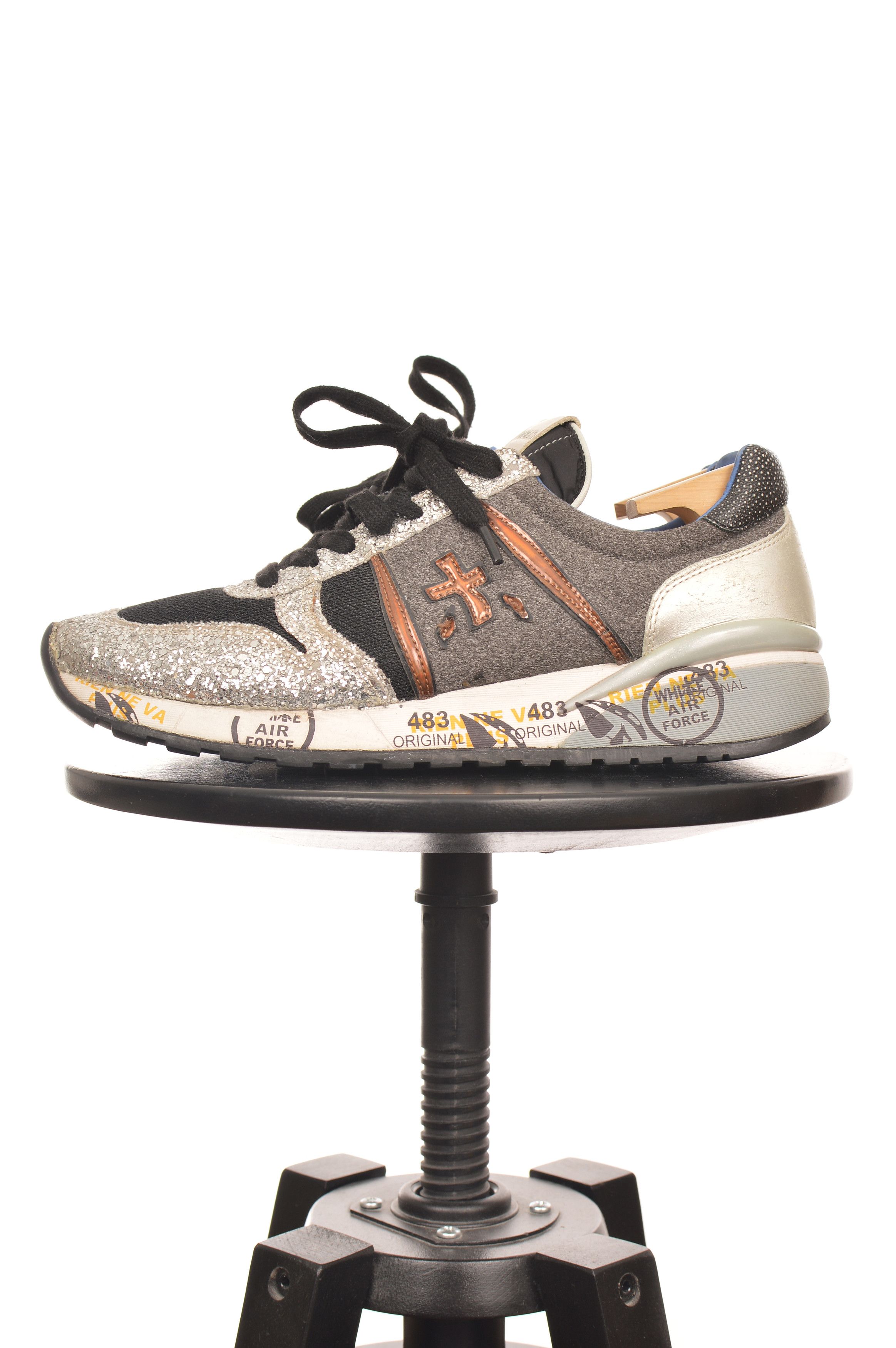 Premiata VAR 1618 Womens Glittered Sneakers
