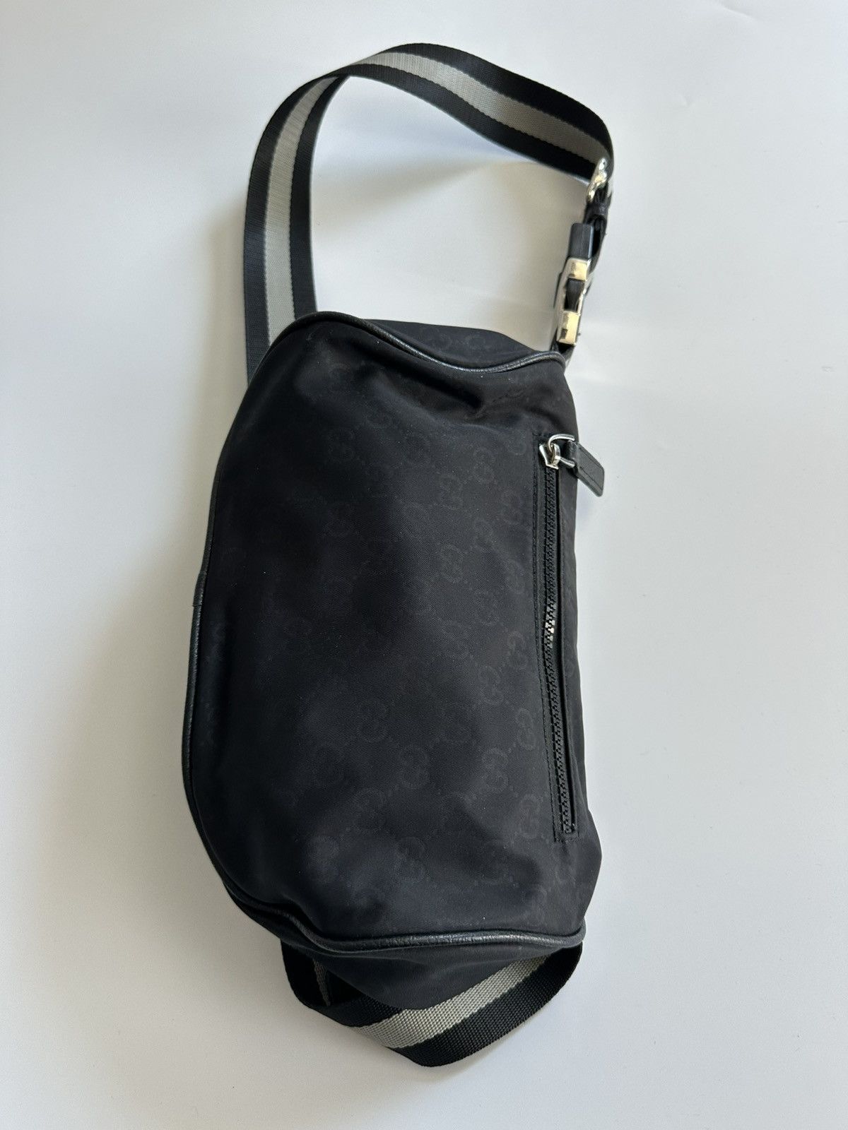 Gucci GUCCI 449182 Black GG Nylon Unisex Belt Bag Waist Size ONE SIZE - 12 Thumbnail