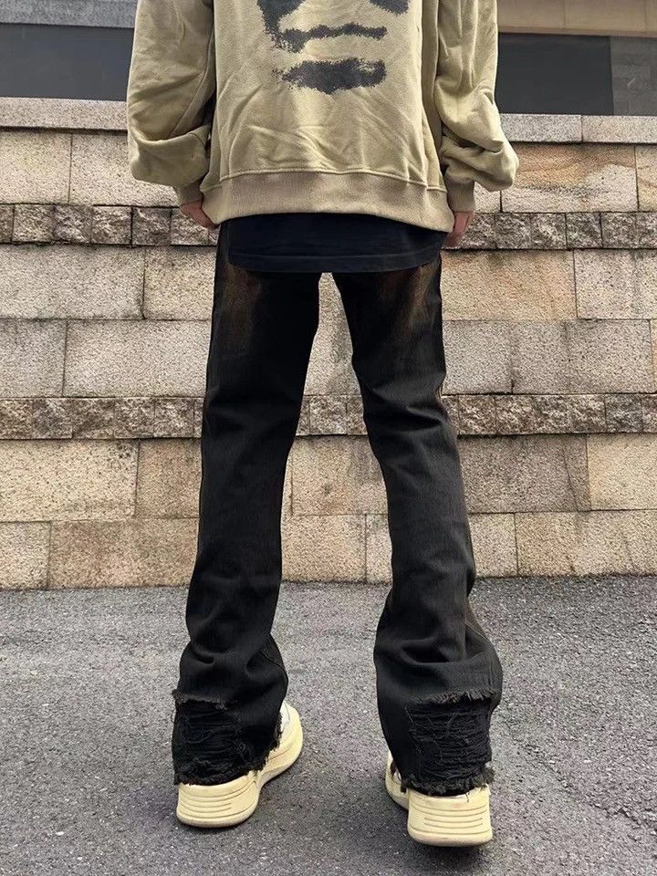 Japanese Brand × Vintage Y2k Tie-dye Skinny Jeans Ripped Size US 36 / EU 52 - 2 Thumbnail