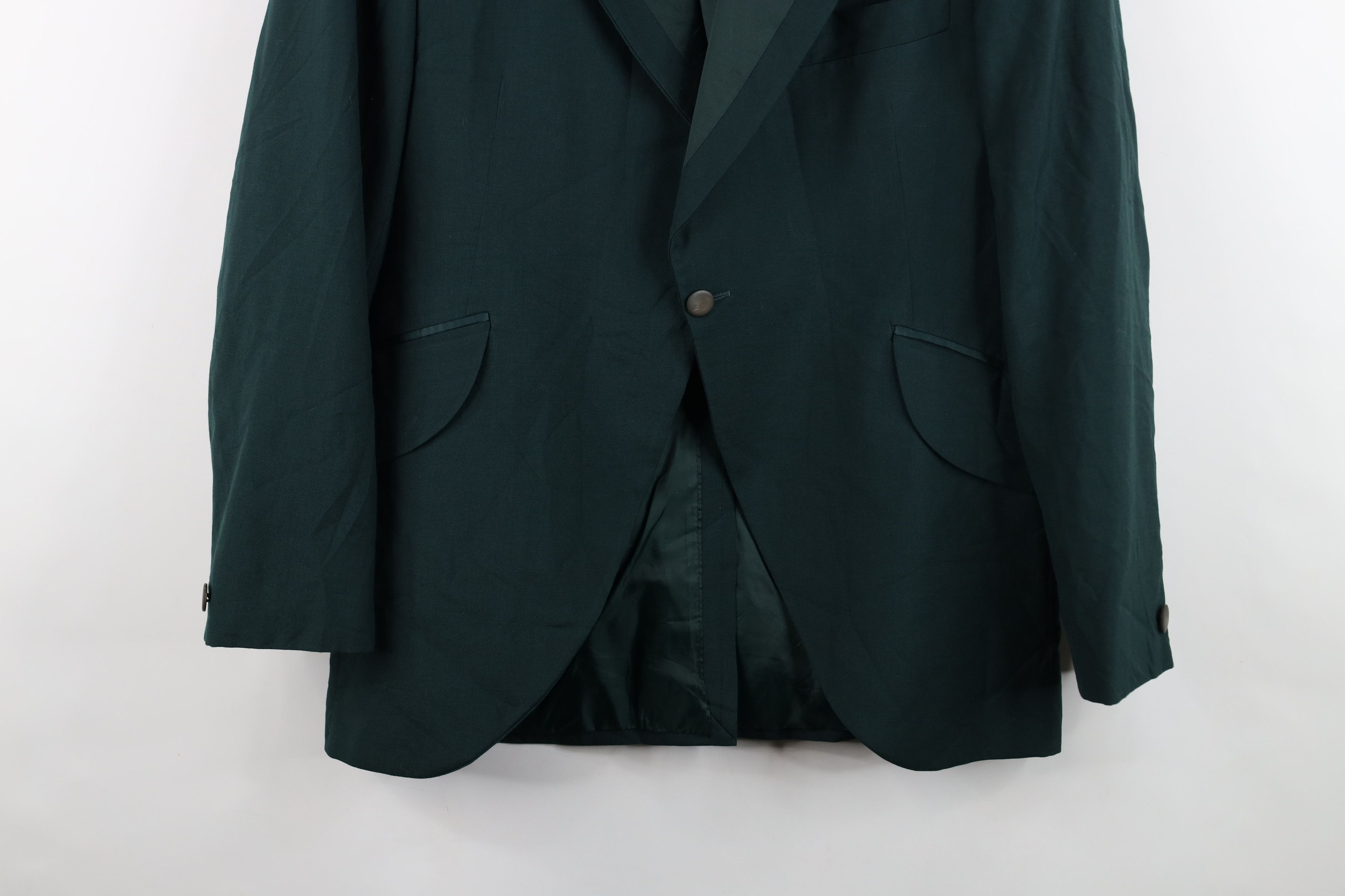 Vintage Vintage 50s Rockabilly Smoking Prom Tuxedo Jacket Green USA Size US XL / EU 56 / 4 - 3 Thumbnail