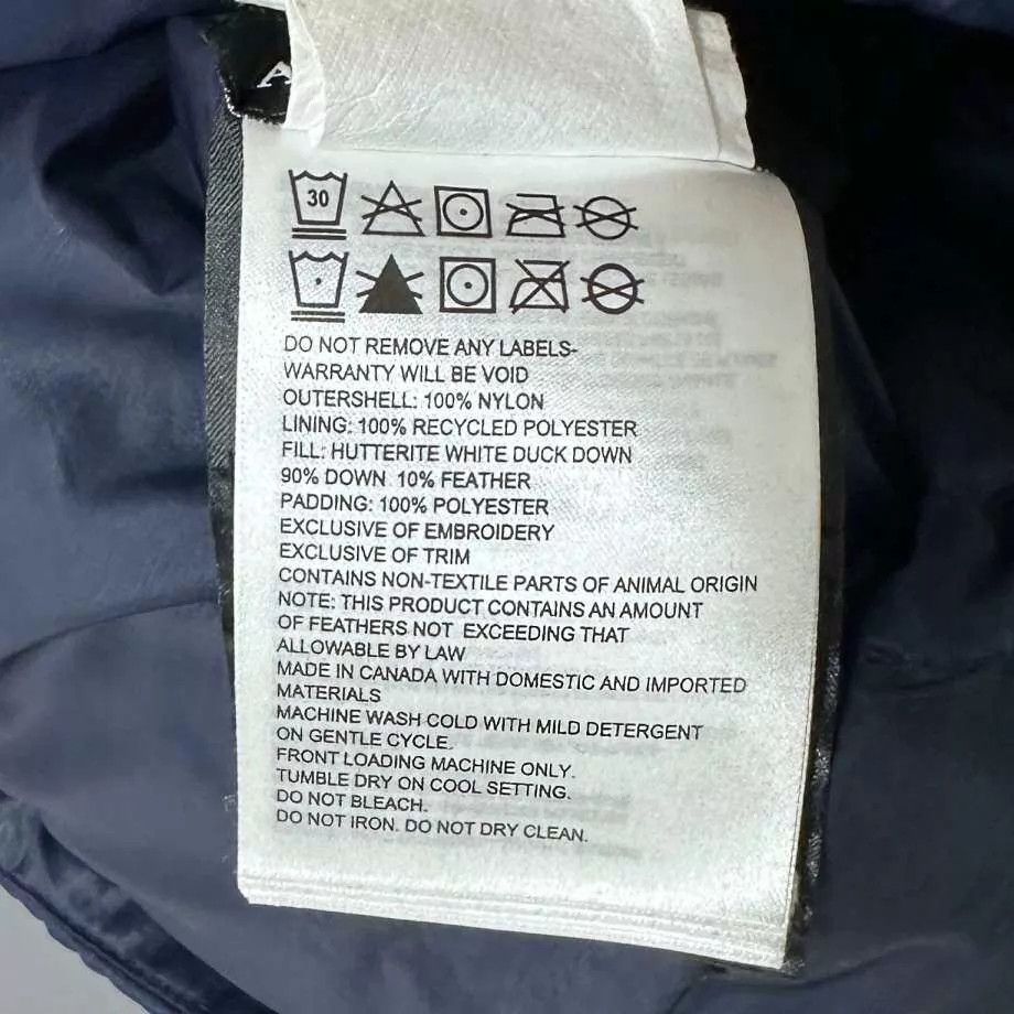 Canada Goose Canada Goose Navy Blue Logo Puffer Jacket Size M Size US M / EU 48-50 / 2 - 6 Thumbnail