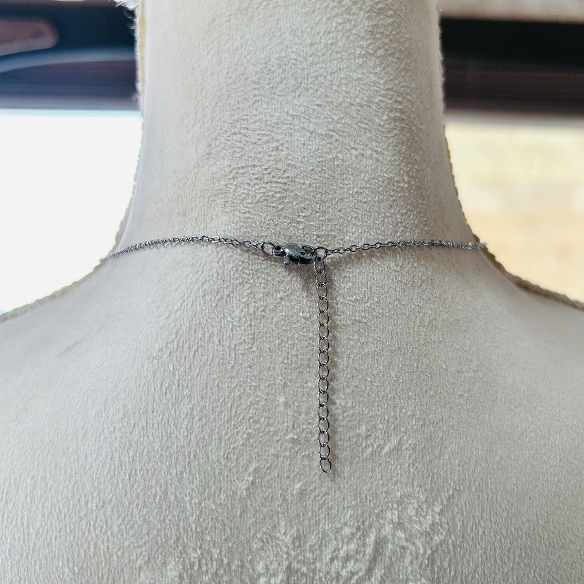 Vintage Vintage blue tear drop glass crystal pendant necklace Size ONE SIZE - 5 Thumbnail