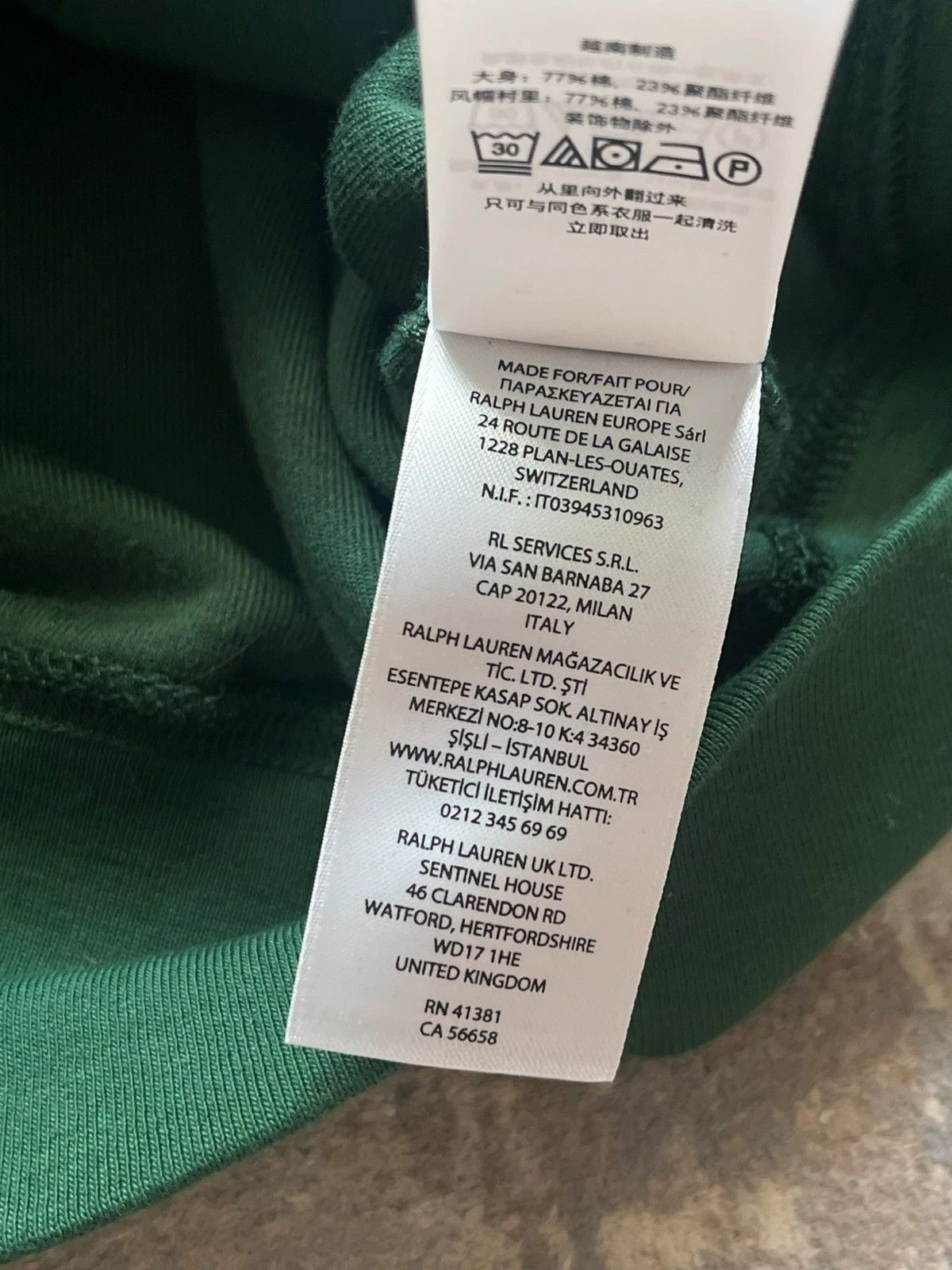 Polo Ralph Lauren Polo Ralph Lauren Zip Hoodie Sz L Velour Cotton Dark Green Size L / US 10 / IT 46 - 14 Thumbnail