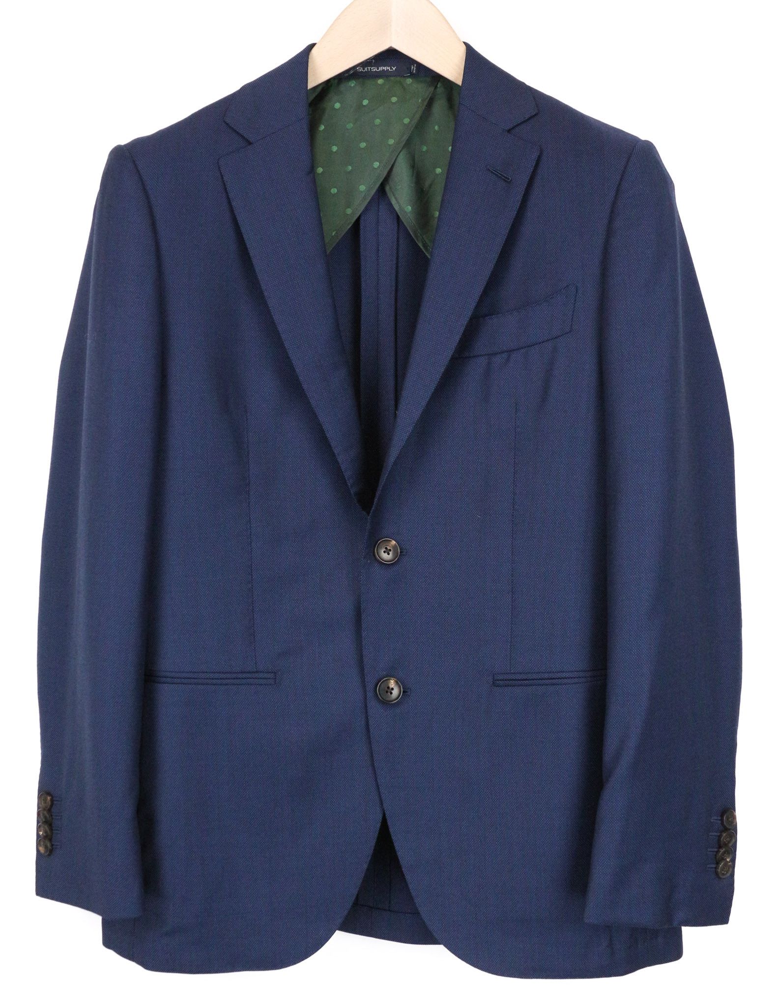 Suitsupply LA SPALLA UK34S Blue Wool S130s Suit 75032 Size 34S - 4 Thumbnail