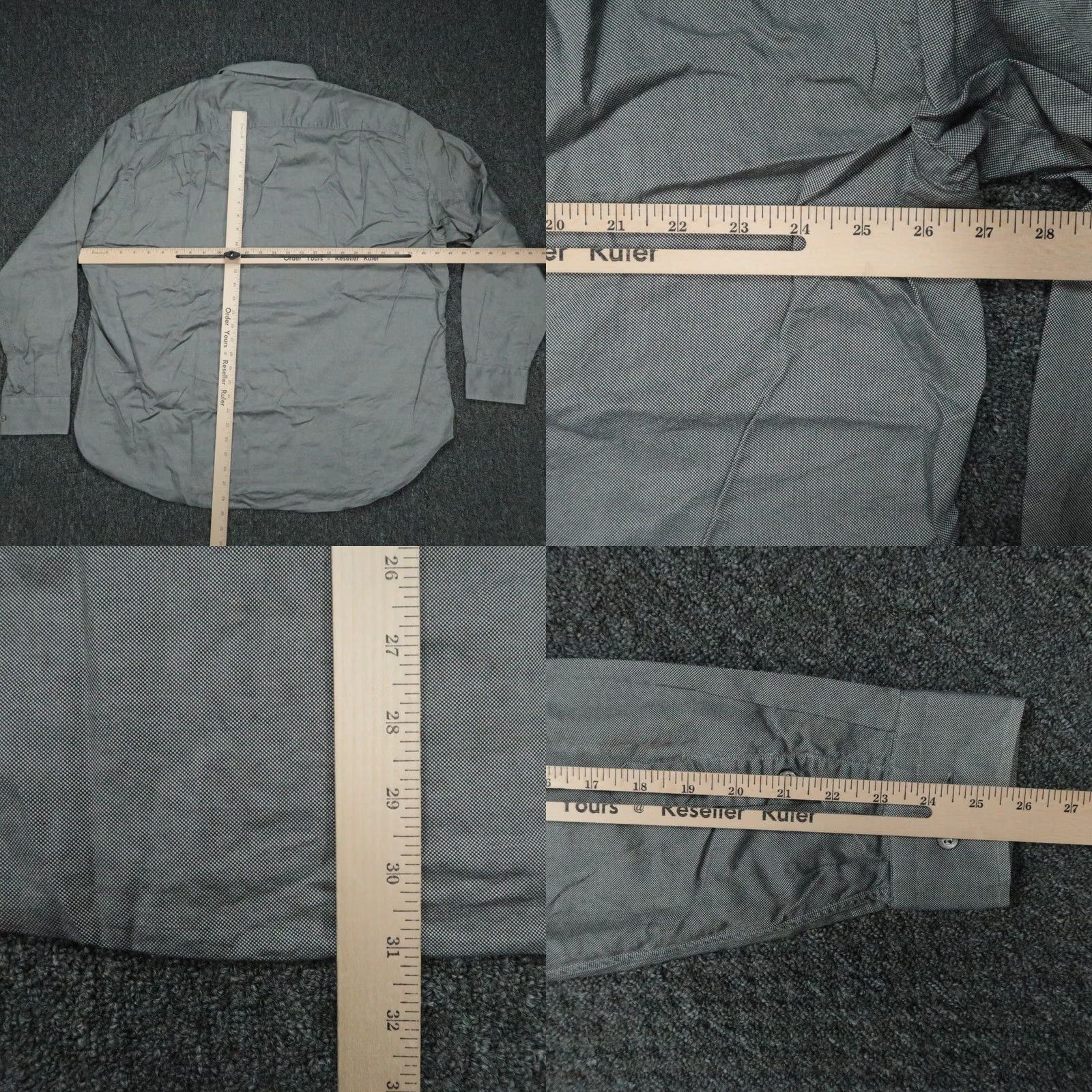 Brioni VINTAGE Brioni Shirt Mens 2XL Gray Long Sleeve Button-Up Italy Oxford Size US XXL / EU 58 / 5 - 8 Thumbnail