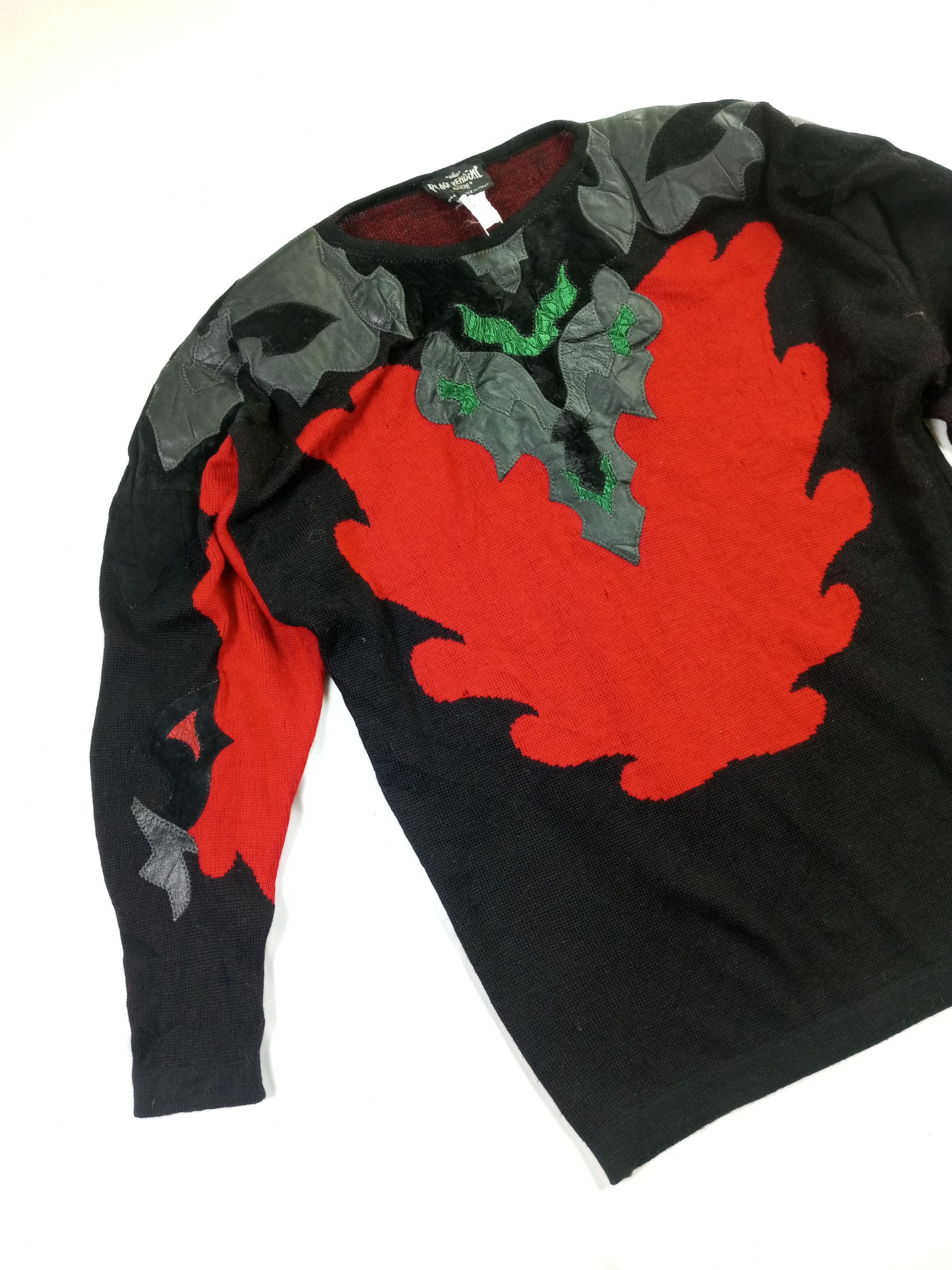 Other Crazy Vintage Place Vendome leather Embroidery Knit Sweater Size US M / EU 48-50 / 2 - 4 Thumbnail