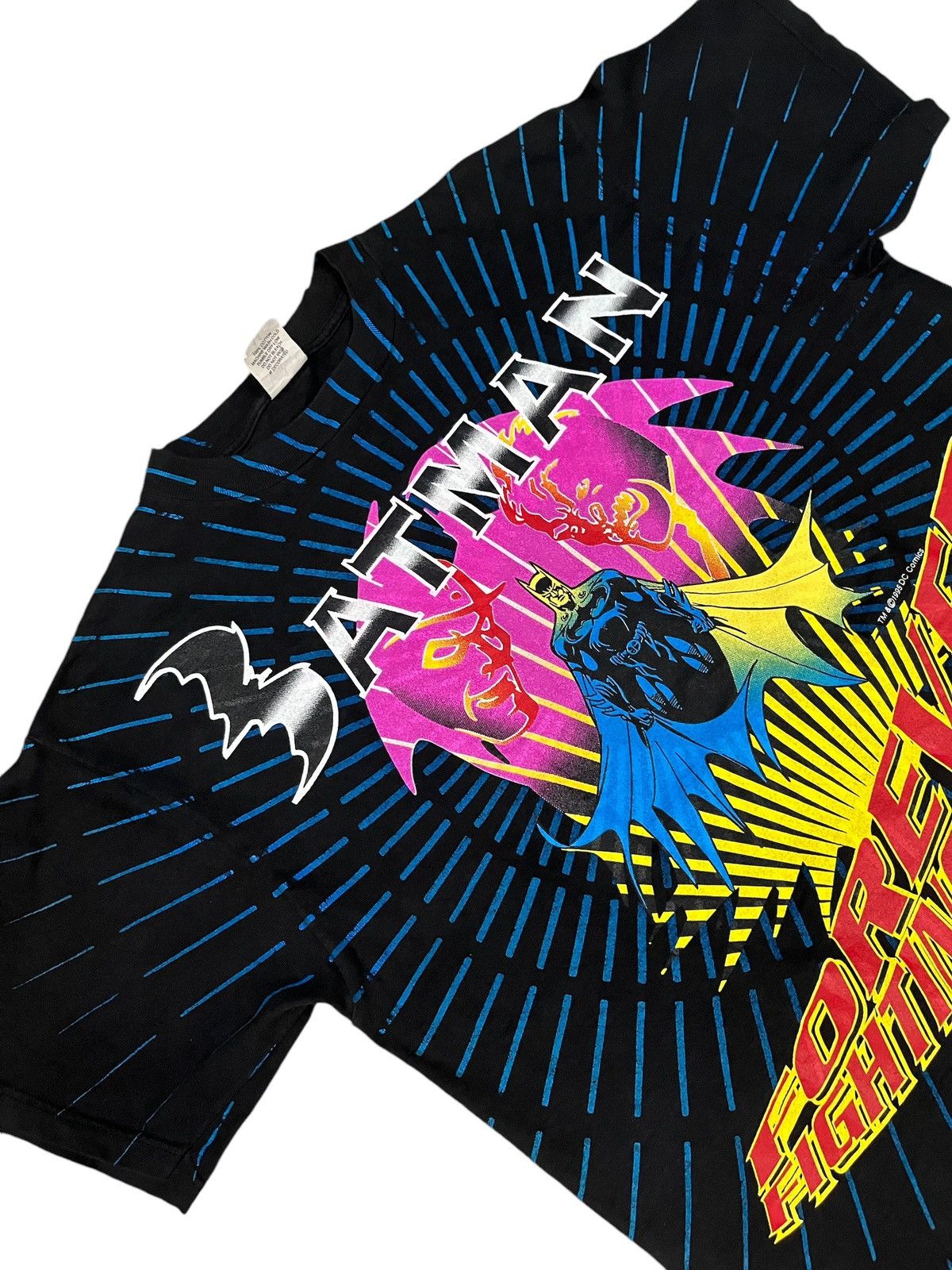 Band Tees × DC Comics × Vintage Vintage Batman AOP 90s t shirt 1995 Size US XL / EU 56 / 4 - 2 Thumbnail