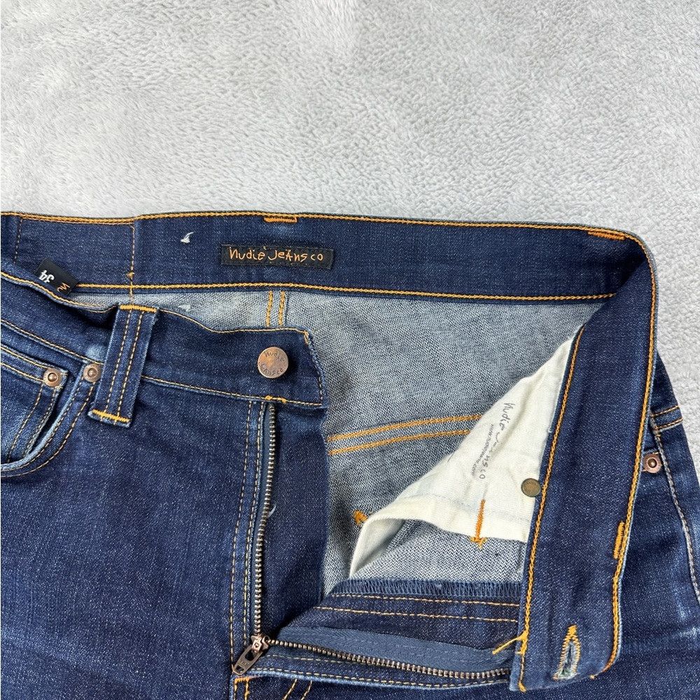 Nudie Jeans Nudie Jeans Co Dark Blue Denim thin Finn Dry Tight Pants Me Size US 32 / EU 48 - 7 Thumbnail