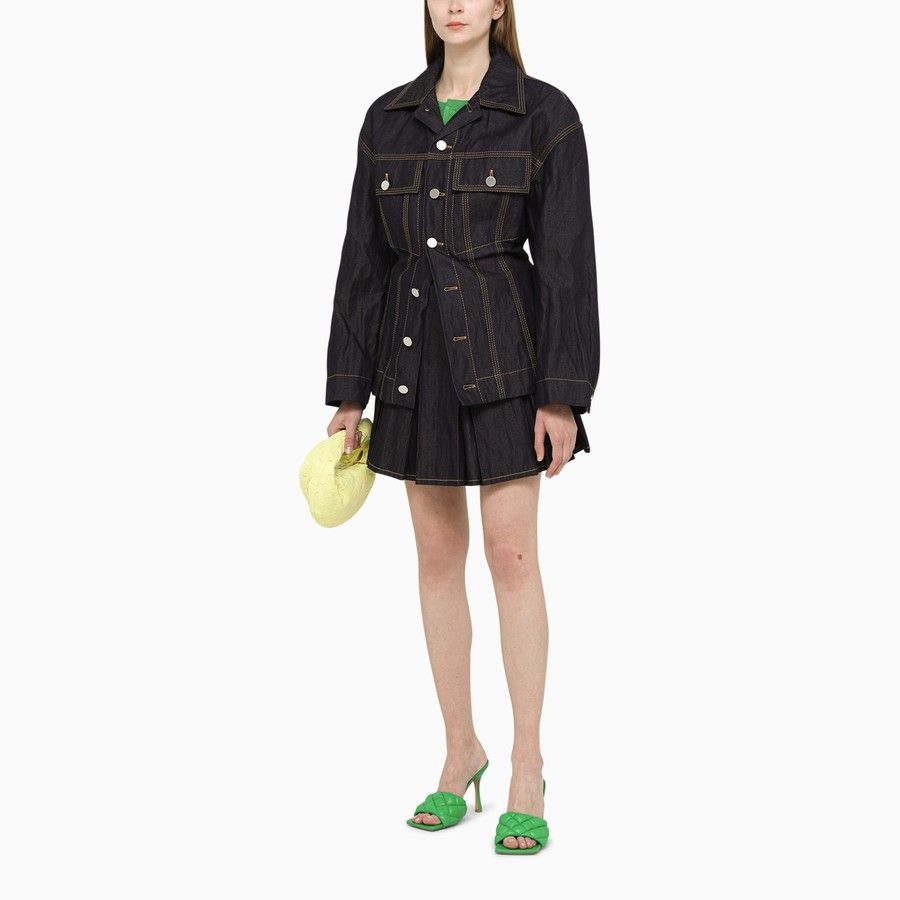 Bottega Veneta o1d2blof0824 Mini Skirt in Dark Blue Size 27" / US 4 / IT 40 - 2 Thumbnail