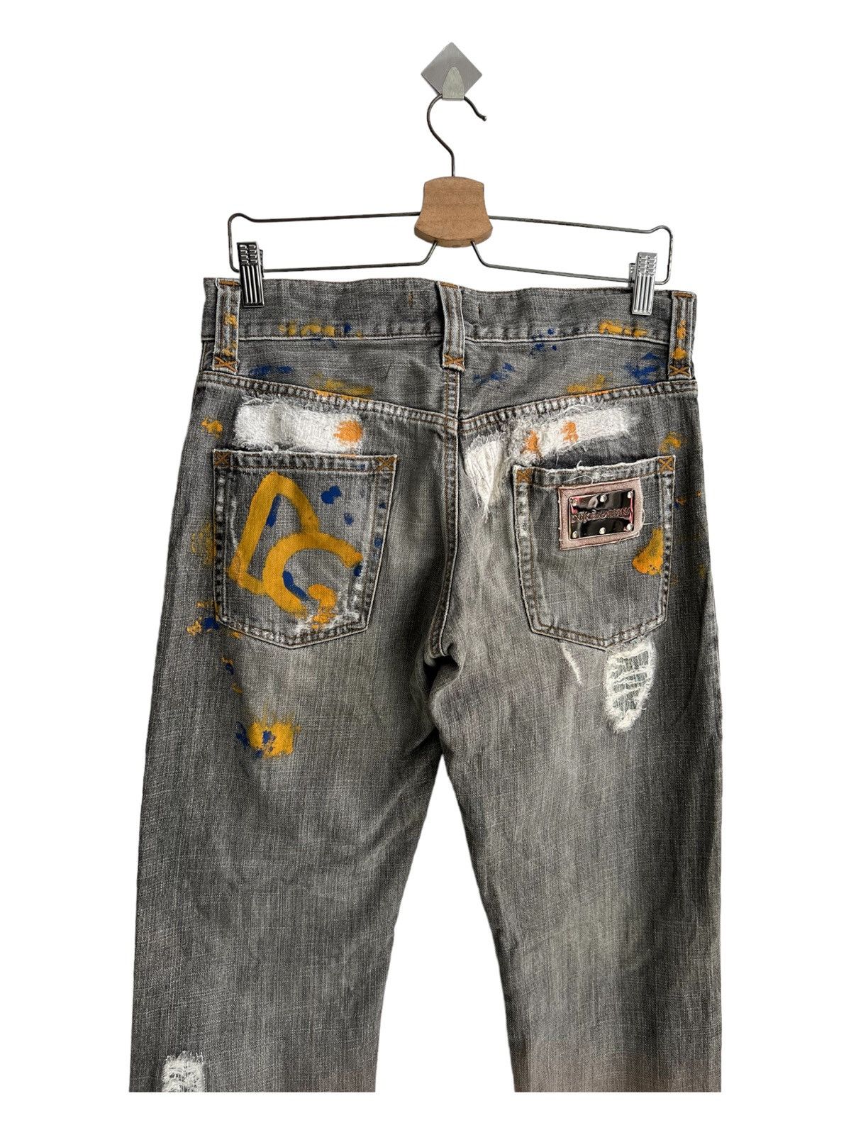 Dolce & Gabbana ARCHIVE D&G Sashiko Boro Runway Damaged Dirty Jeans Denim Size US 32 / EU 48 - 12 Thumbnail